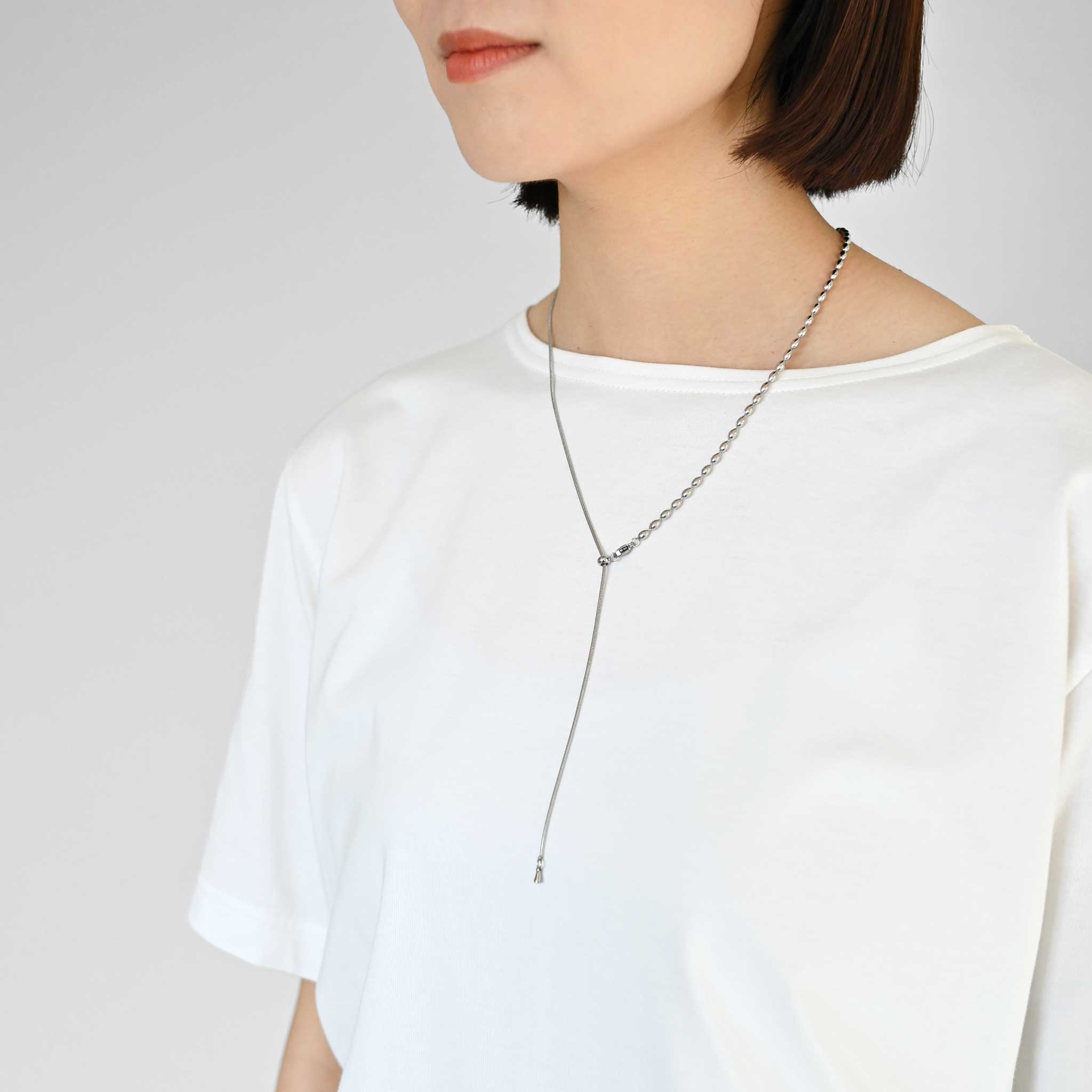 ステンレス2WAYロングネックレス KE24I (58cm)