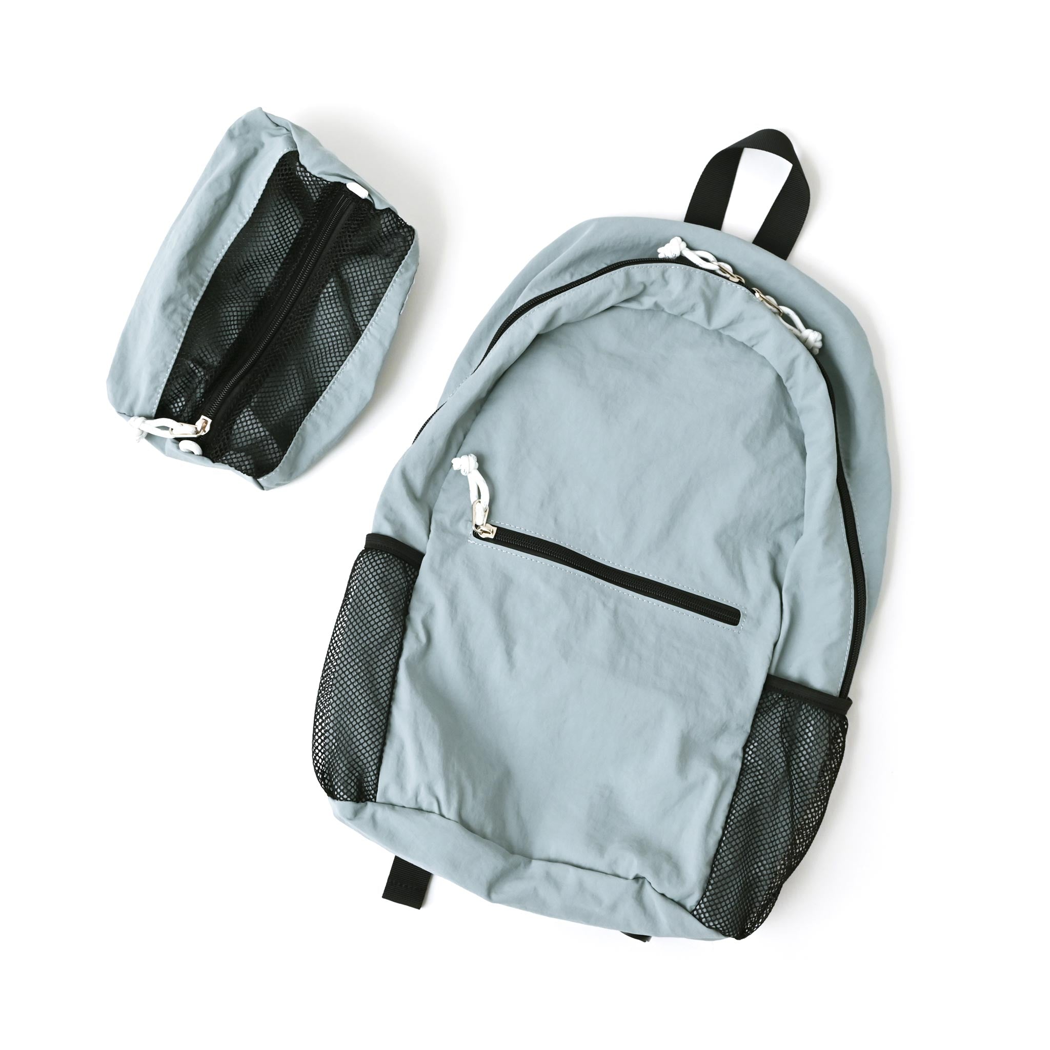 コンパクトリュックサック ポーチ付