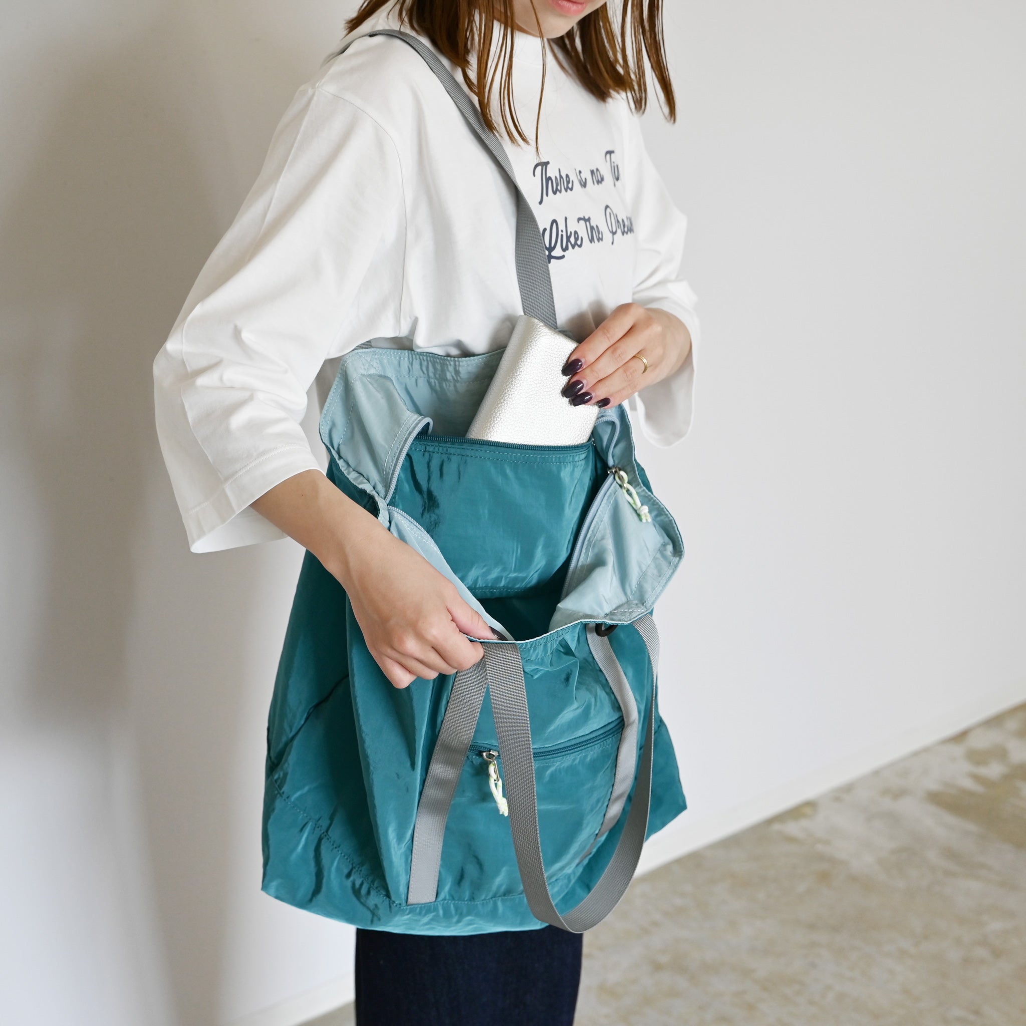 シアーコンパクトトートバッグ