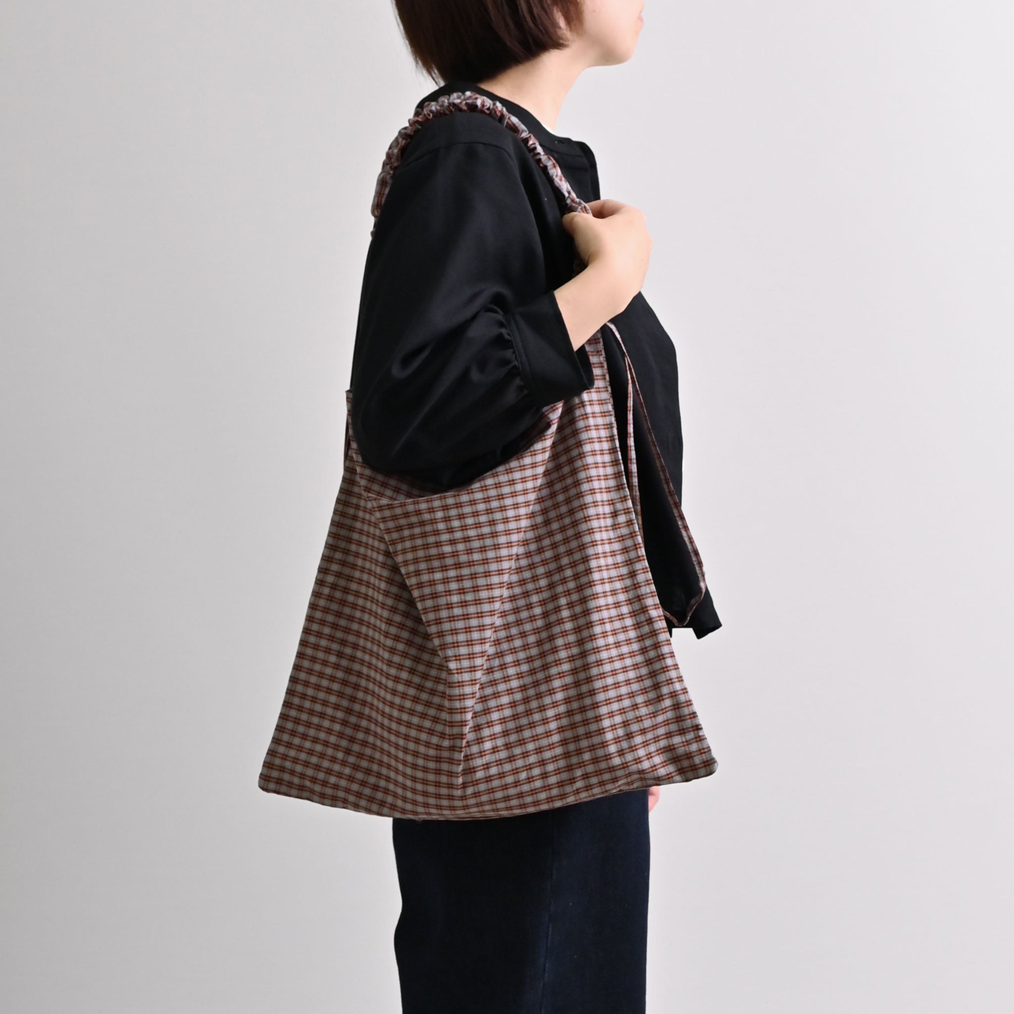 ドロストチェックバッグ