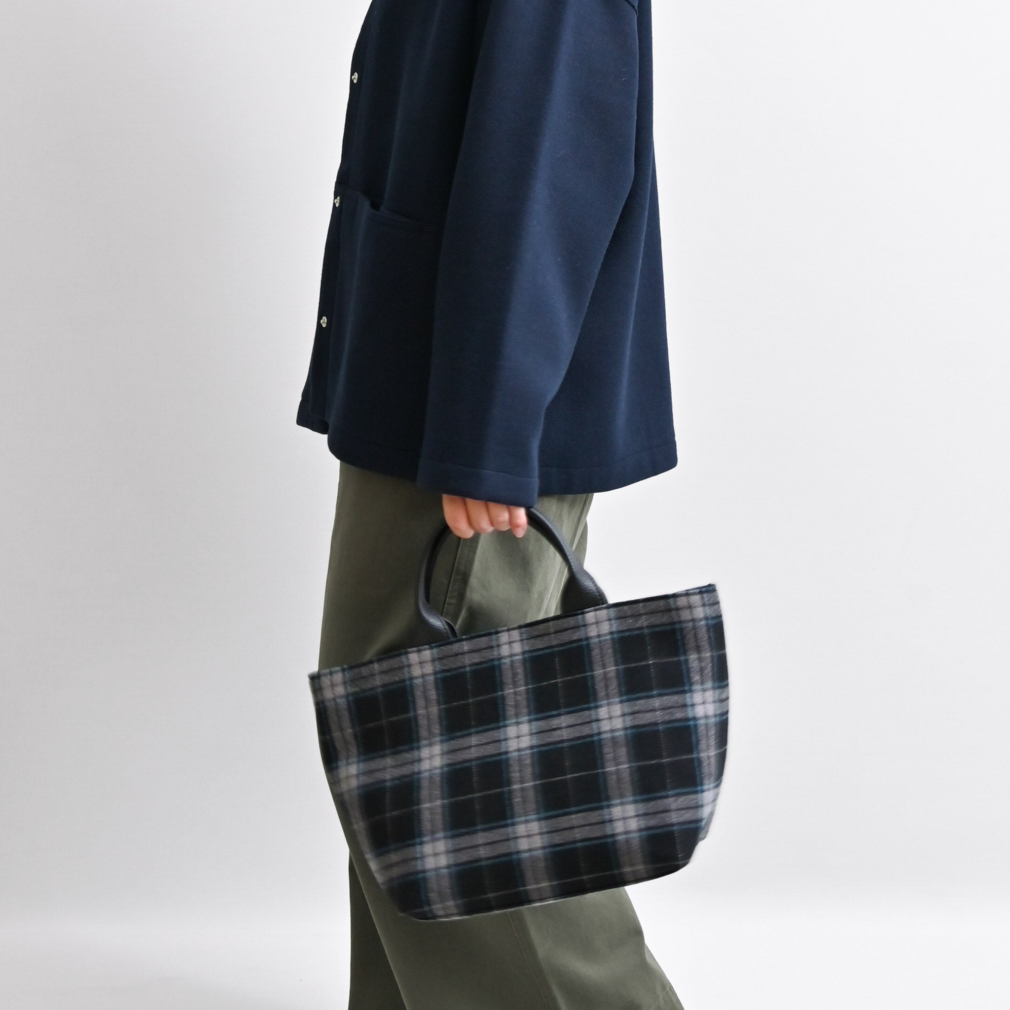 チェックトートバッグ