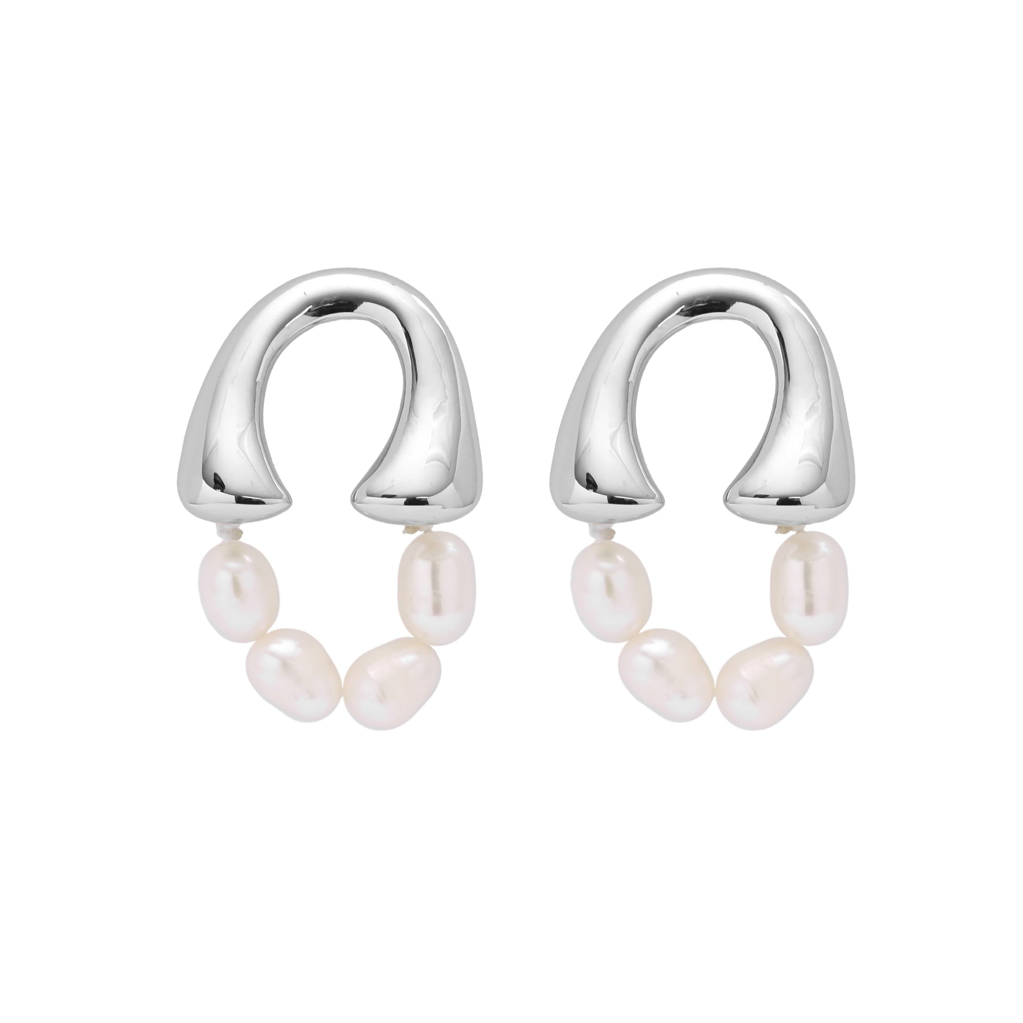 淡水パールステンレスピアス KE25AW