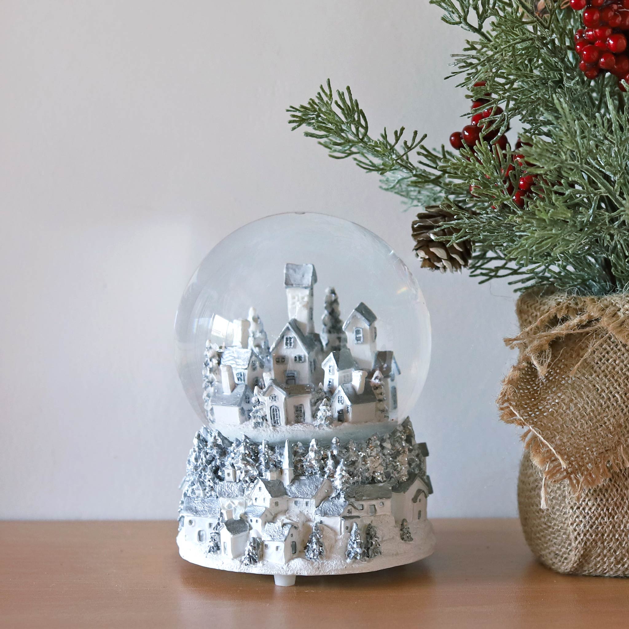 オルゴール付きスノードーム[ルミナス ] スノータウン | deux C(ドゥ
