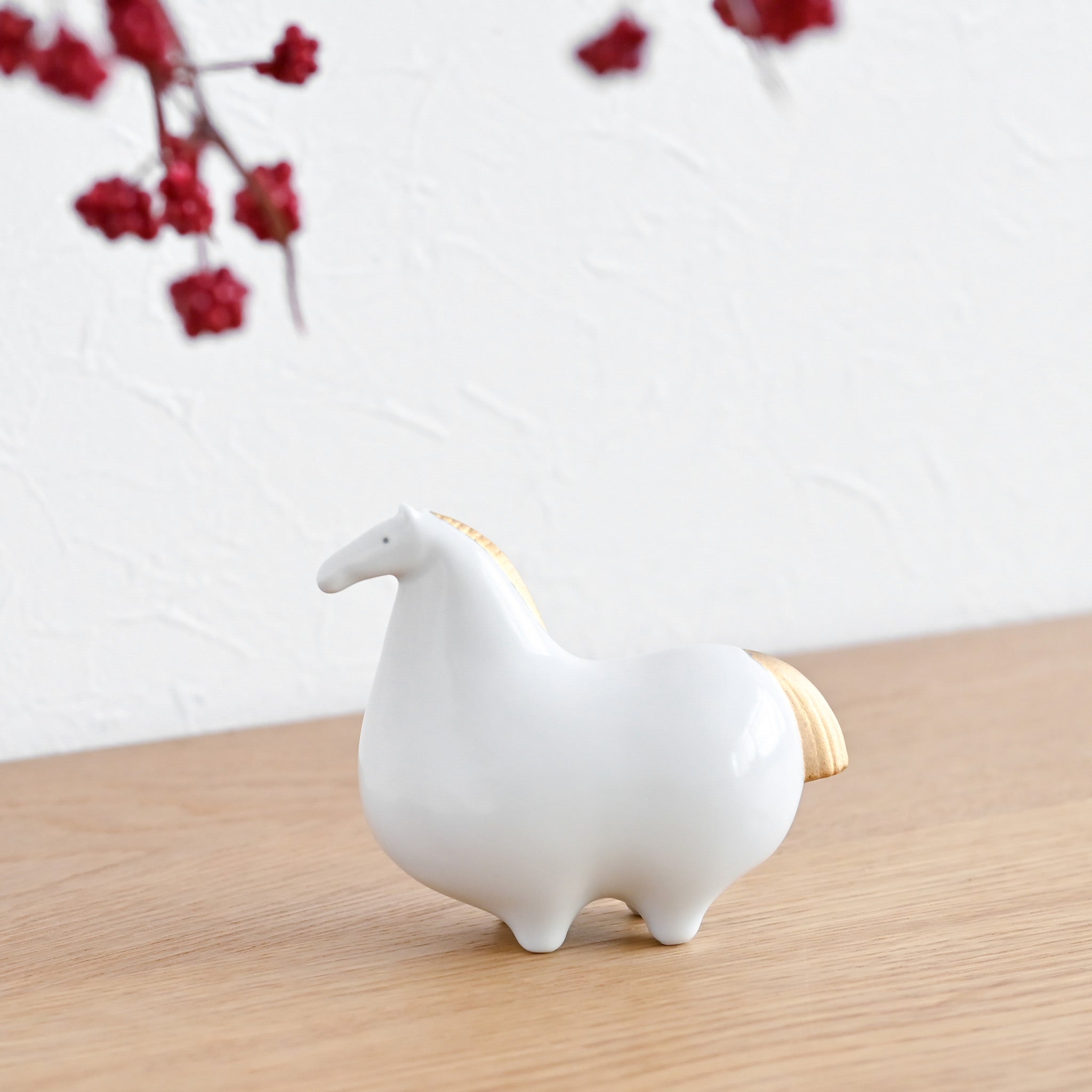 迎春置物 馬 金