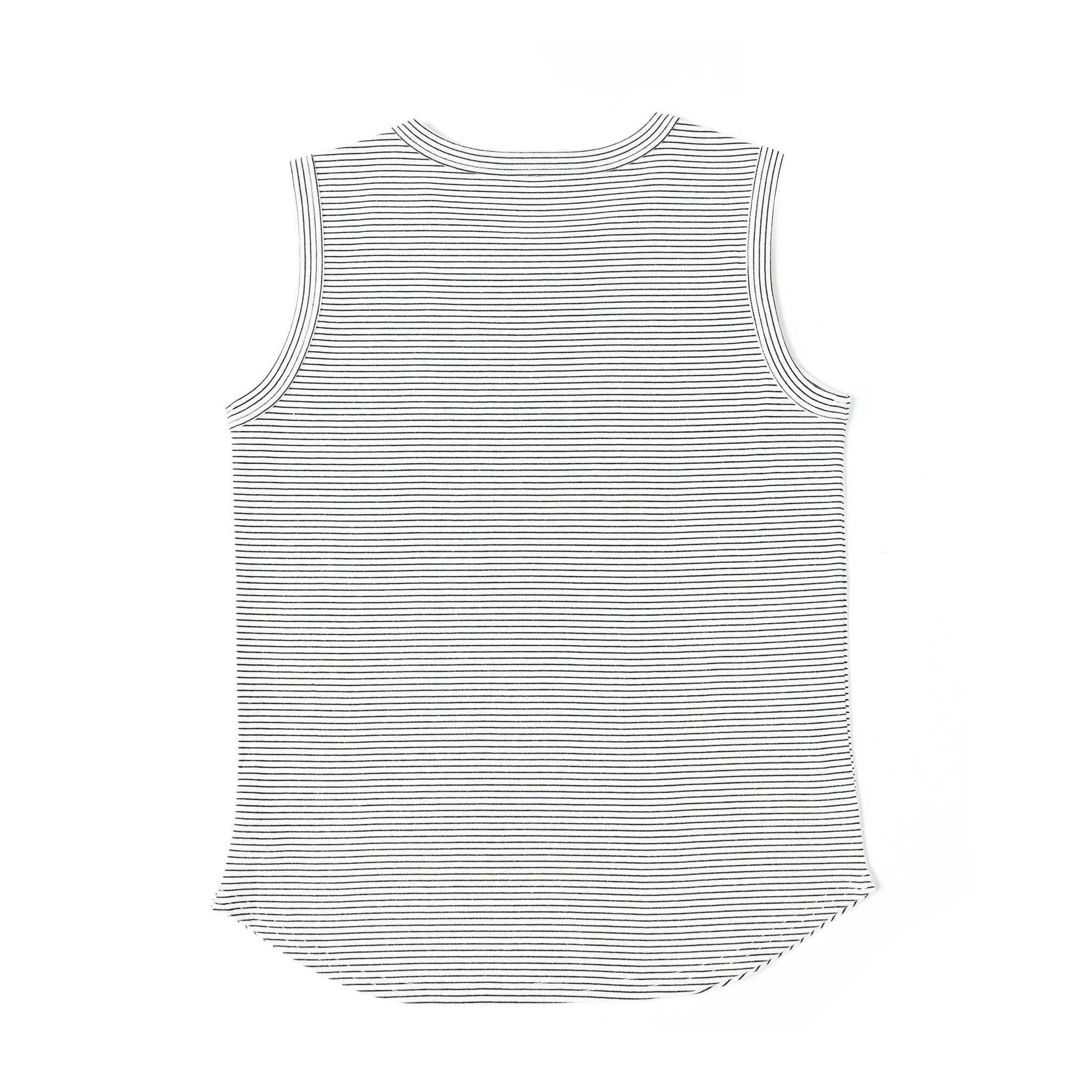 フライスコットンボーダーノースリーブ