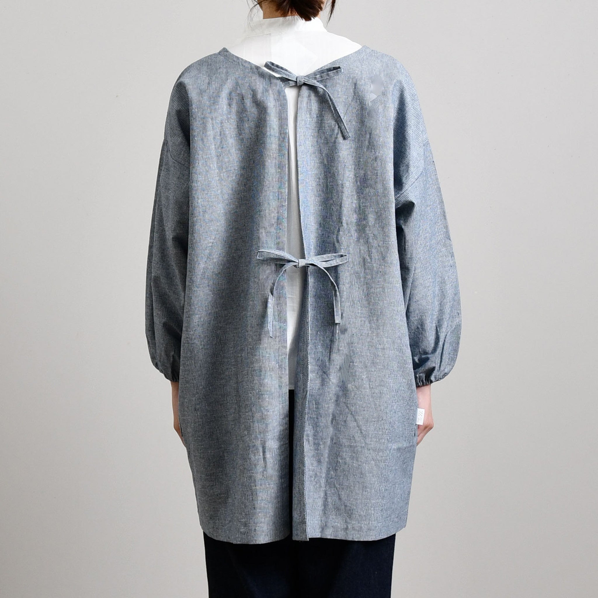 ダンガリーストライプ スモック