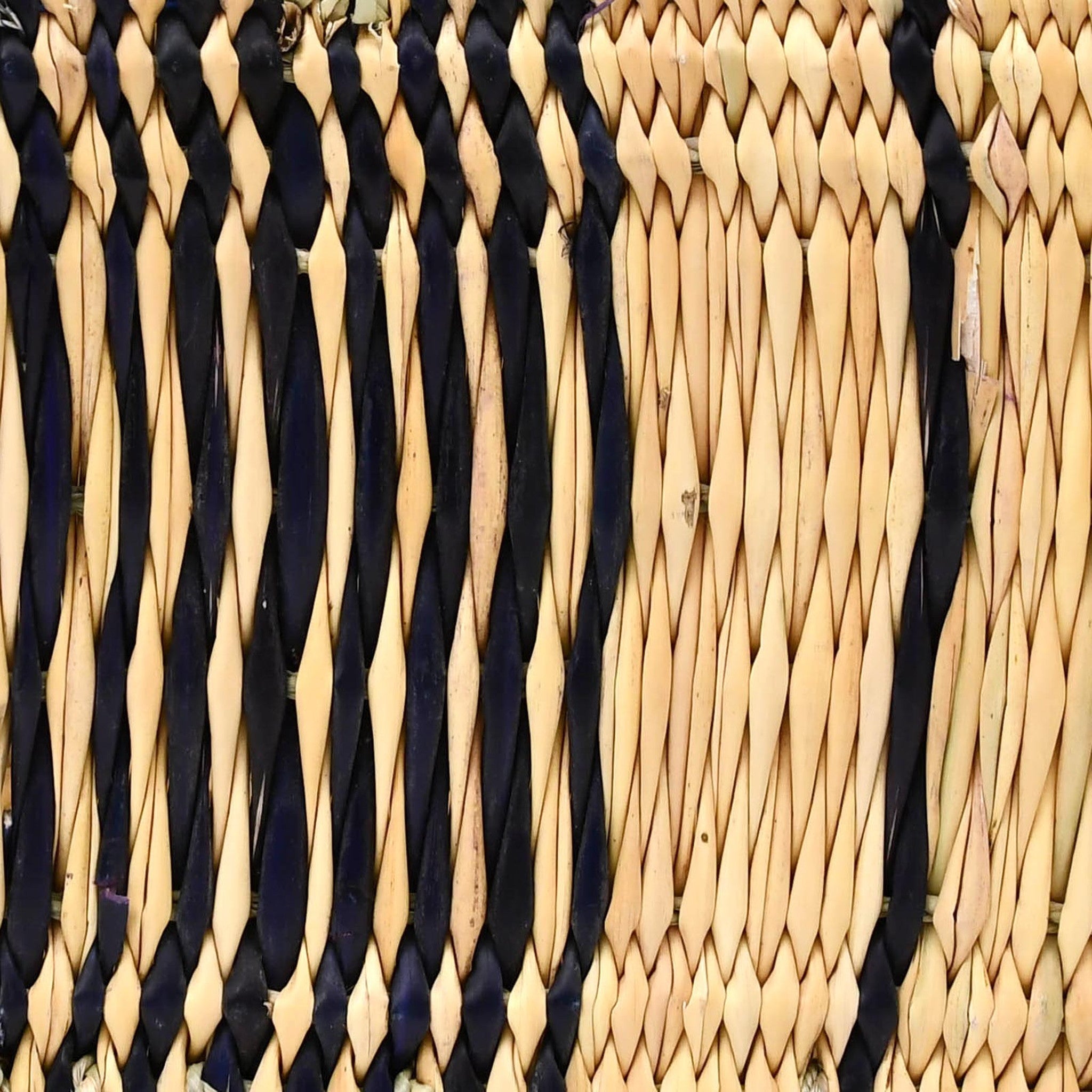 ストロー横長カゴ M ドームハンドル