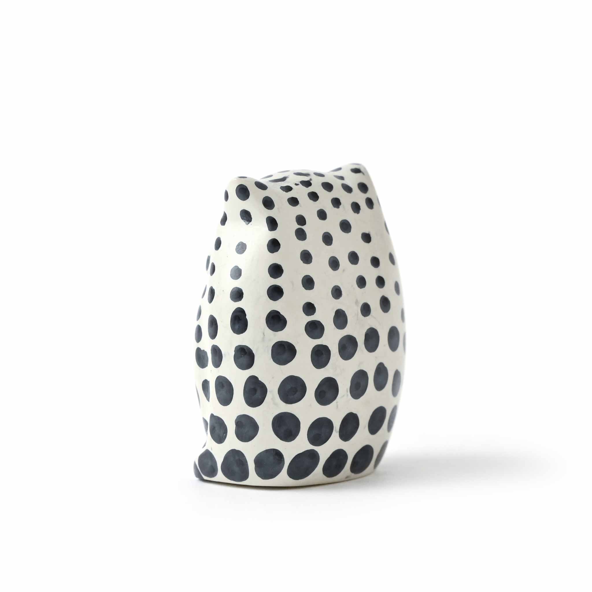 ソープストーン フクロウポルカドット小