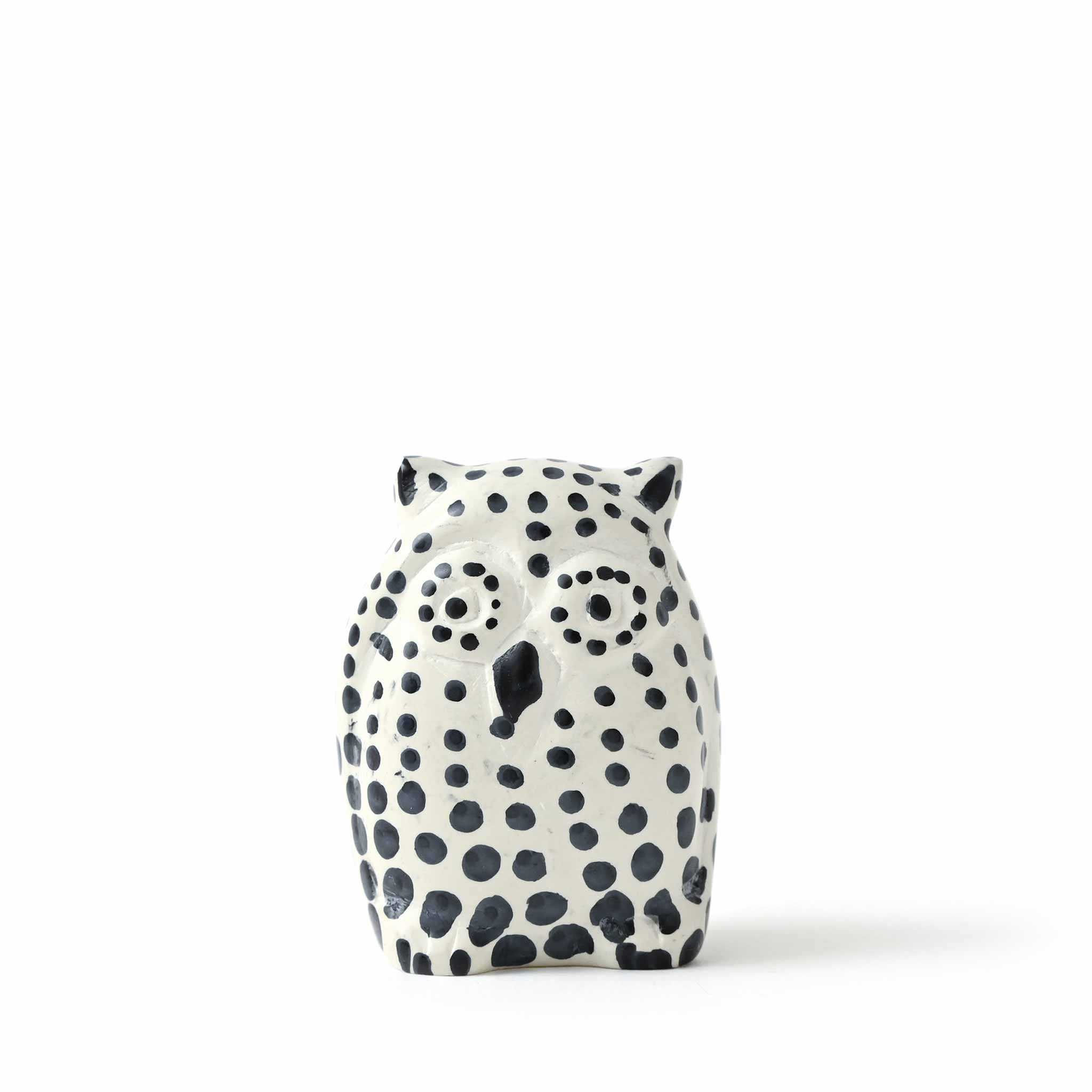 ソープストーン フクロウポルカドット小