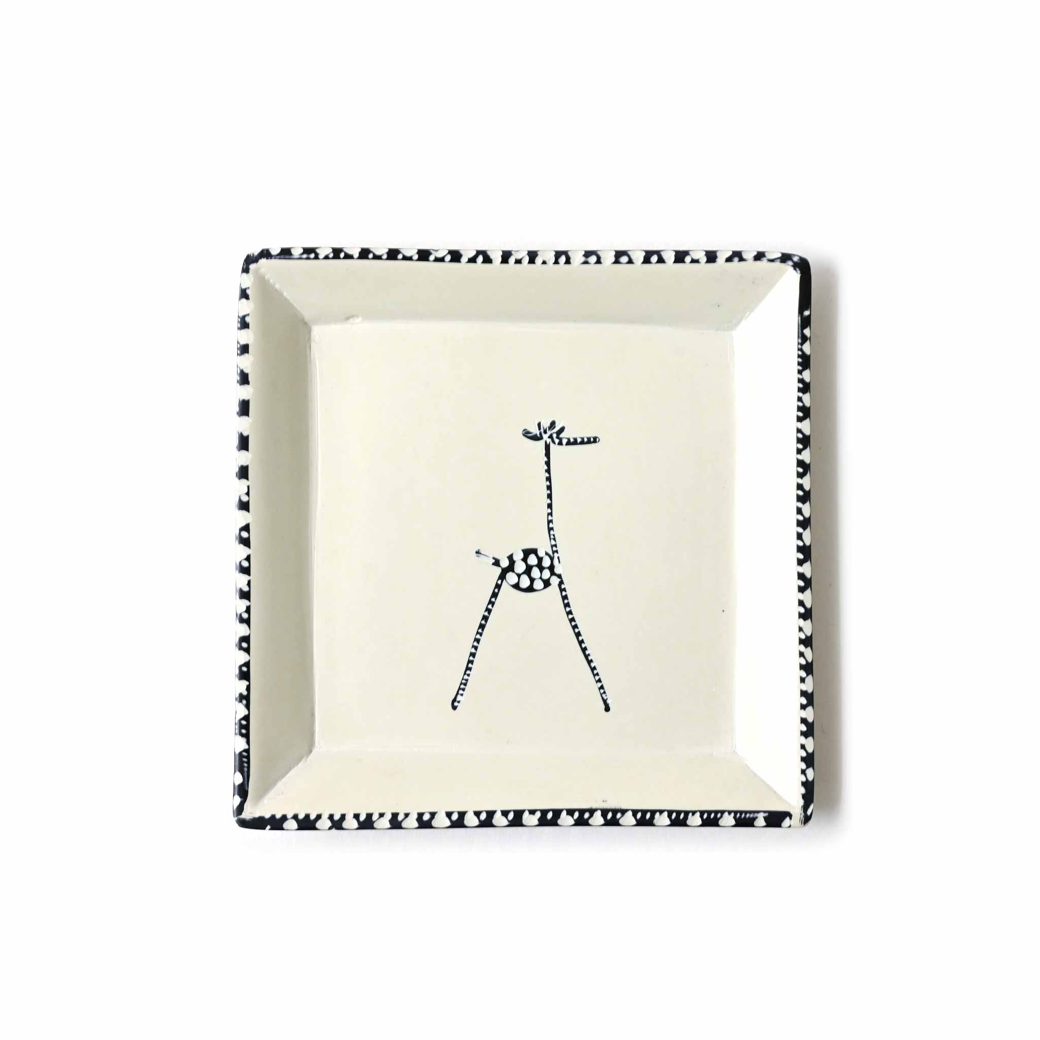 ソープストーン 四角皿 中