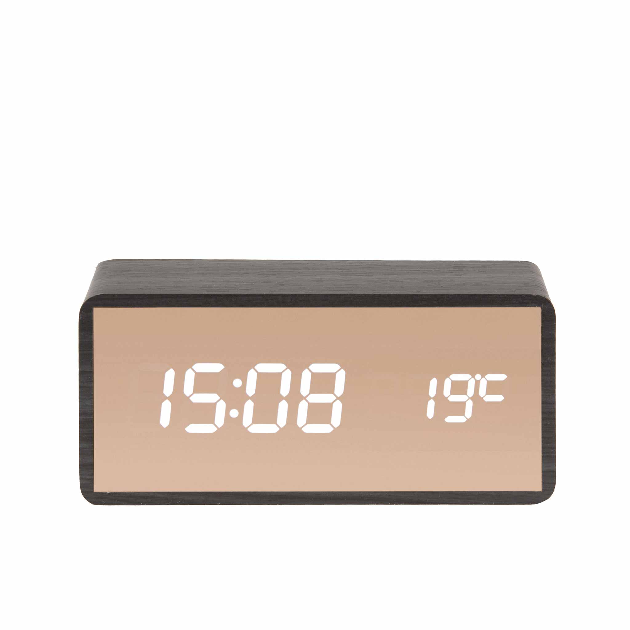 【Karlsson/カールソン】目覚まし時計 デジタル置き時計 Silver Mirror