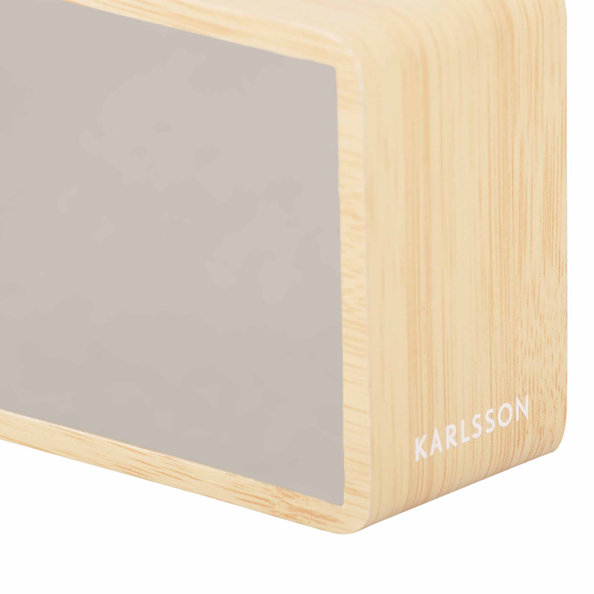 【Karlsson/カールソン】目覚まし時計 デジタル置き時計 Silver Mirror