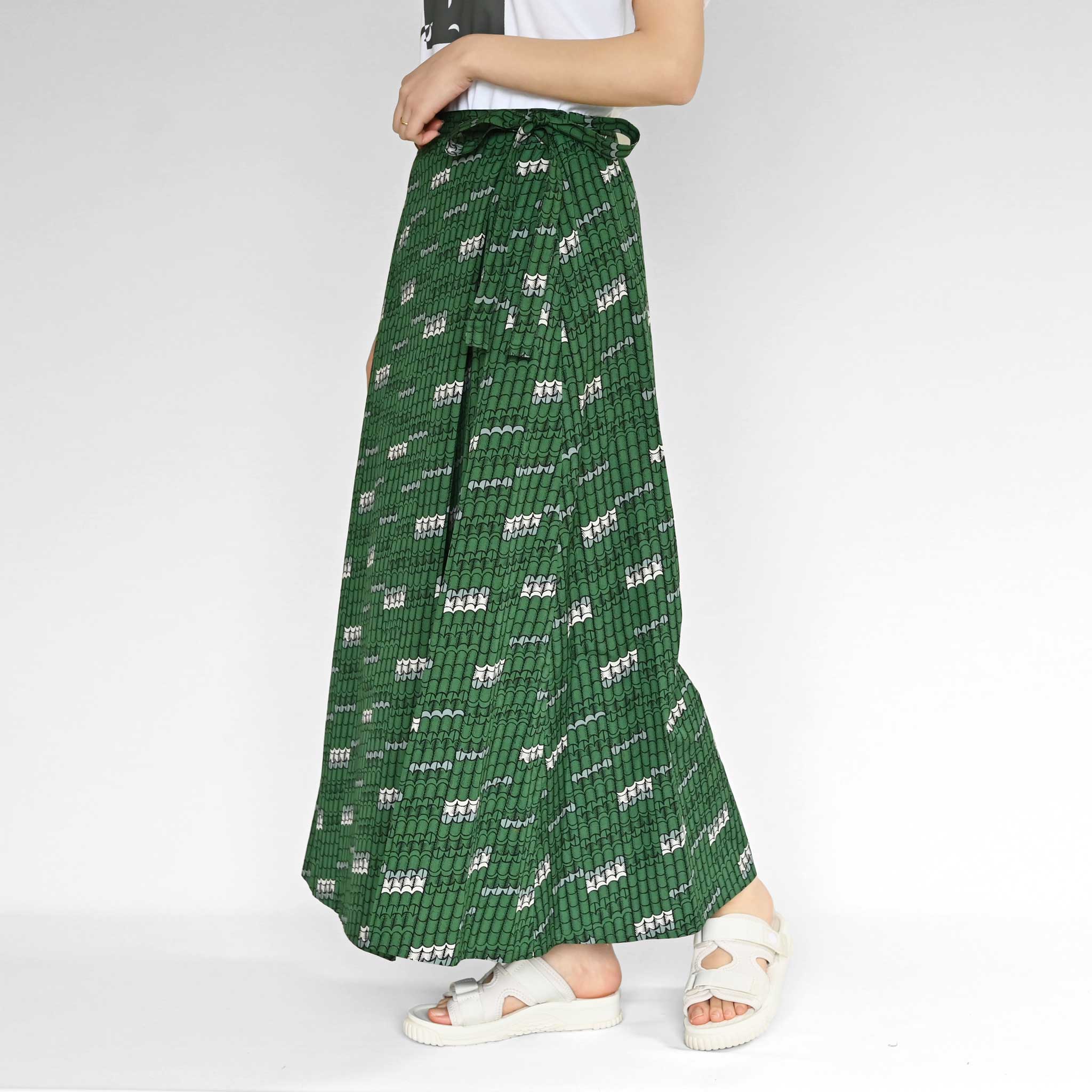 【LE GLAZIK/ル グラジック】バティックラップスカート F0056