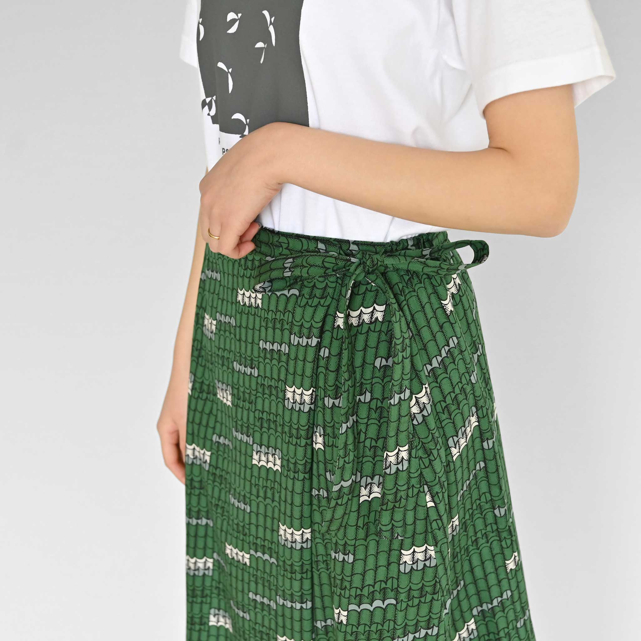 【LE GLAZIK/ル グラジック】バティックラップスカート F0056