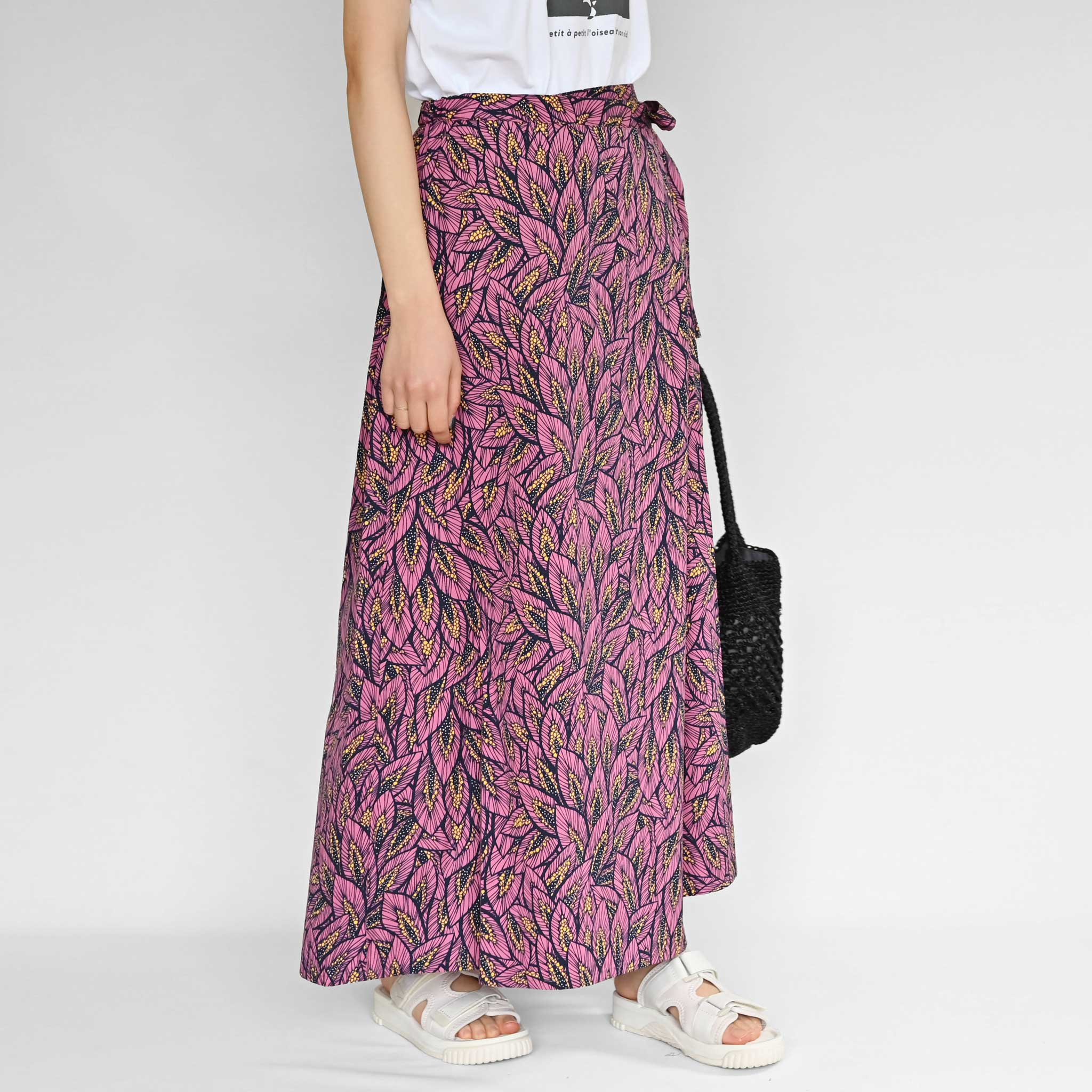 【LE GLAZIK/ル グラジック】バティックラップスカート F0056