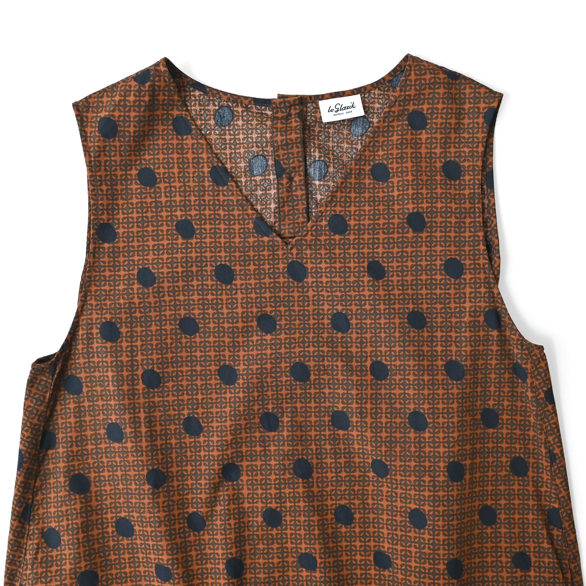 【LE GLAZIK/ル グラジック】Vネックフレアワンピース