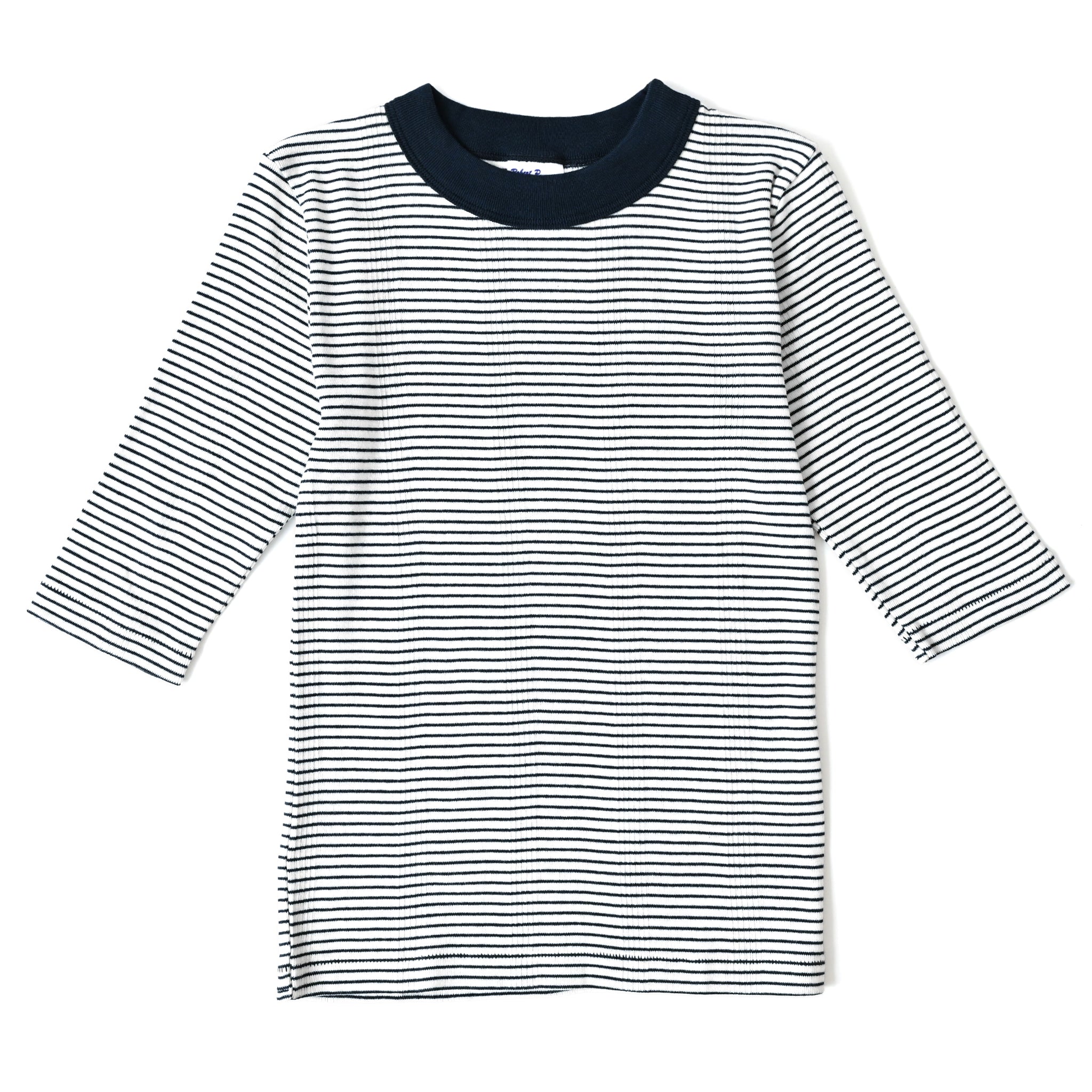 Robert P.Miller/ロバートピーミラー】パネルリブ5分袖Tシャツ