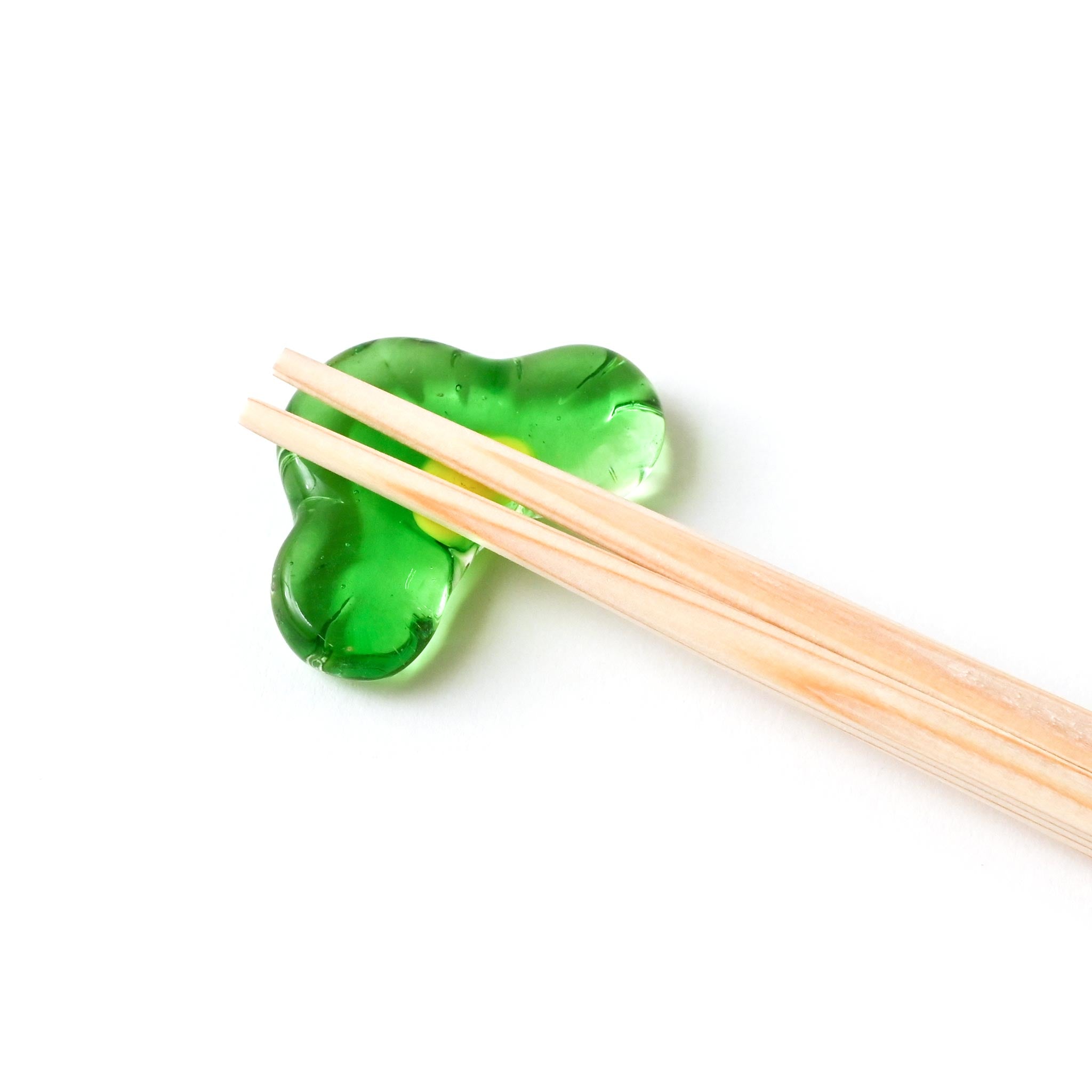 ガラス箸置き 松