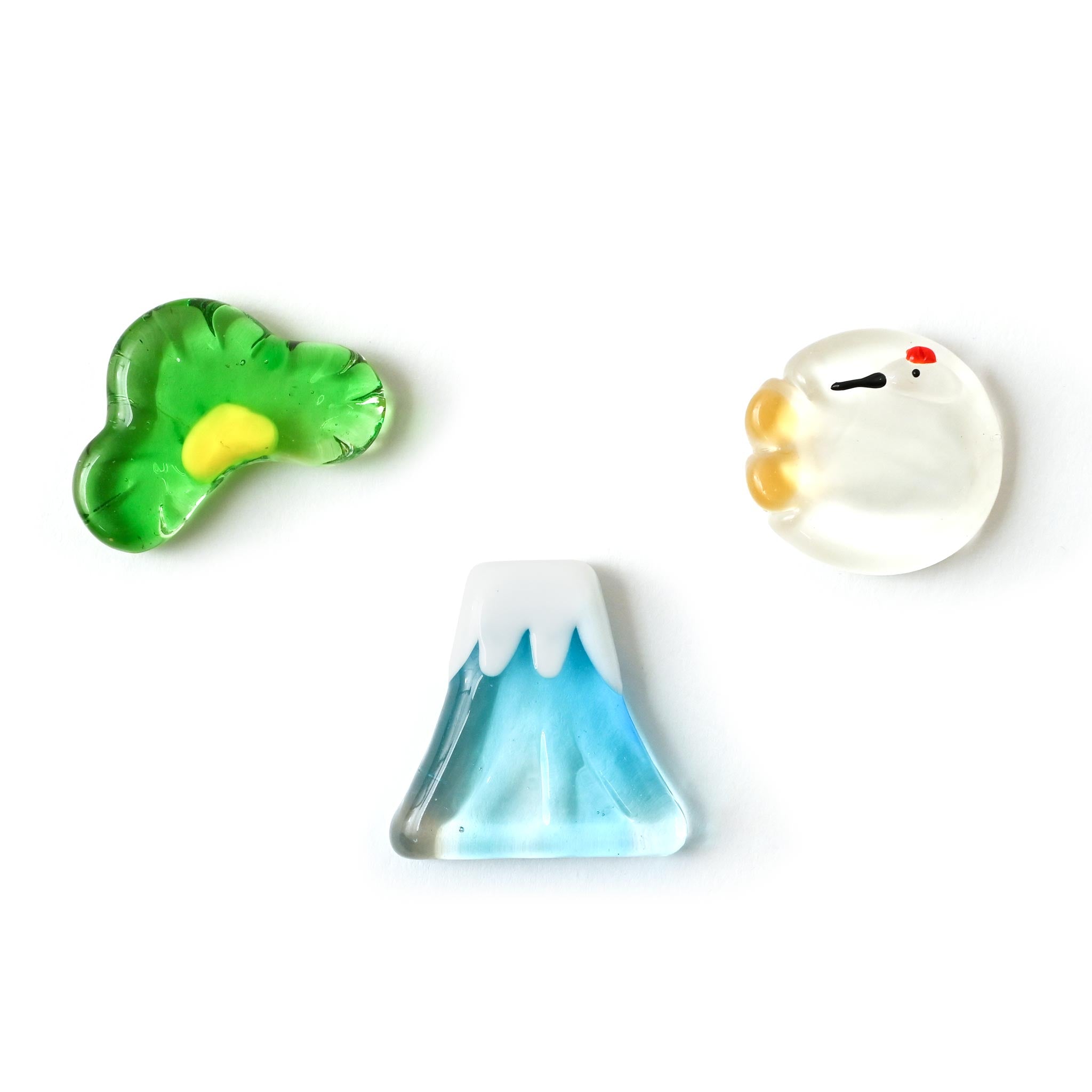 ガラス箸置き 松