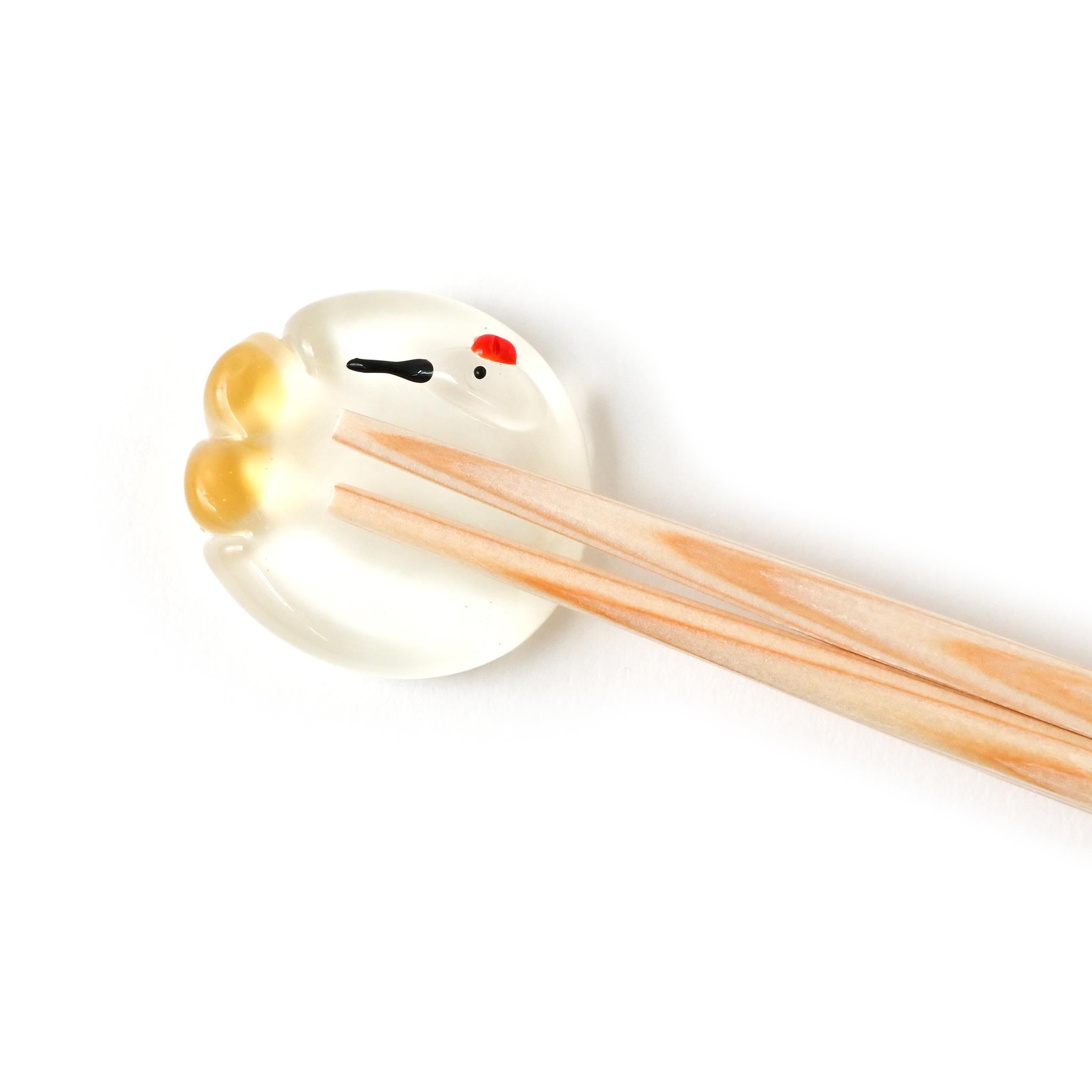 ガラス箸置き 鶴