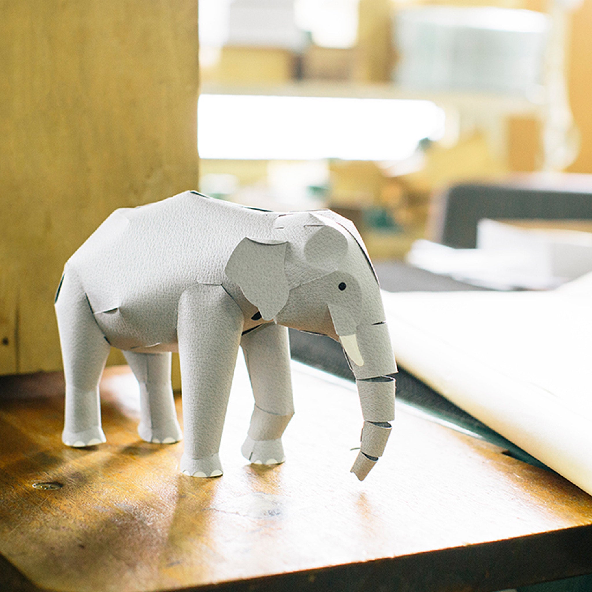 【福永紙工】TOP TO TAIL ペーパークラフト ゾウ