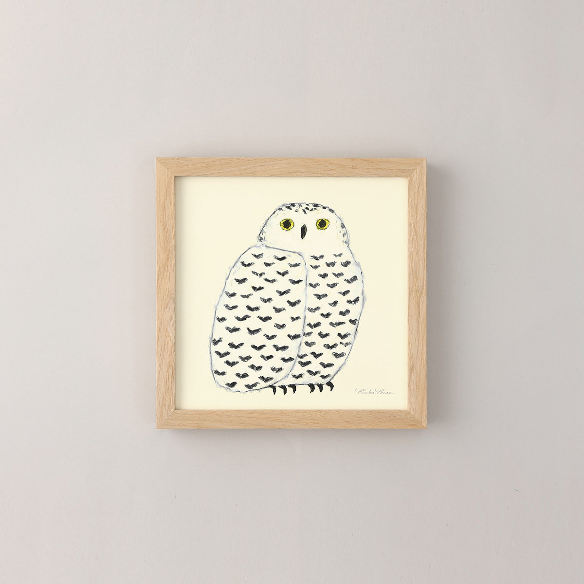 アートポスター シロフクロウ 20×20cm
