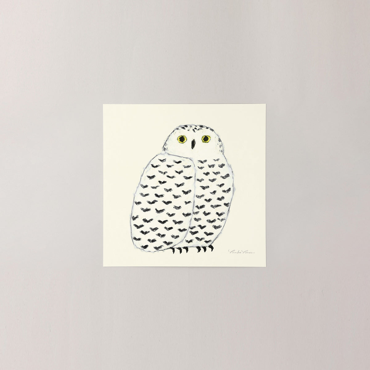 アートポスター シロフクロウ 20×20cm