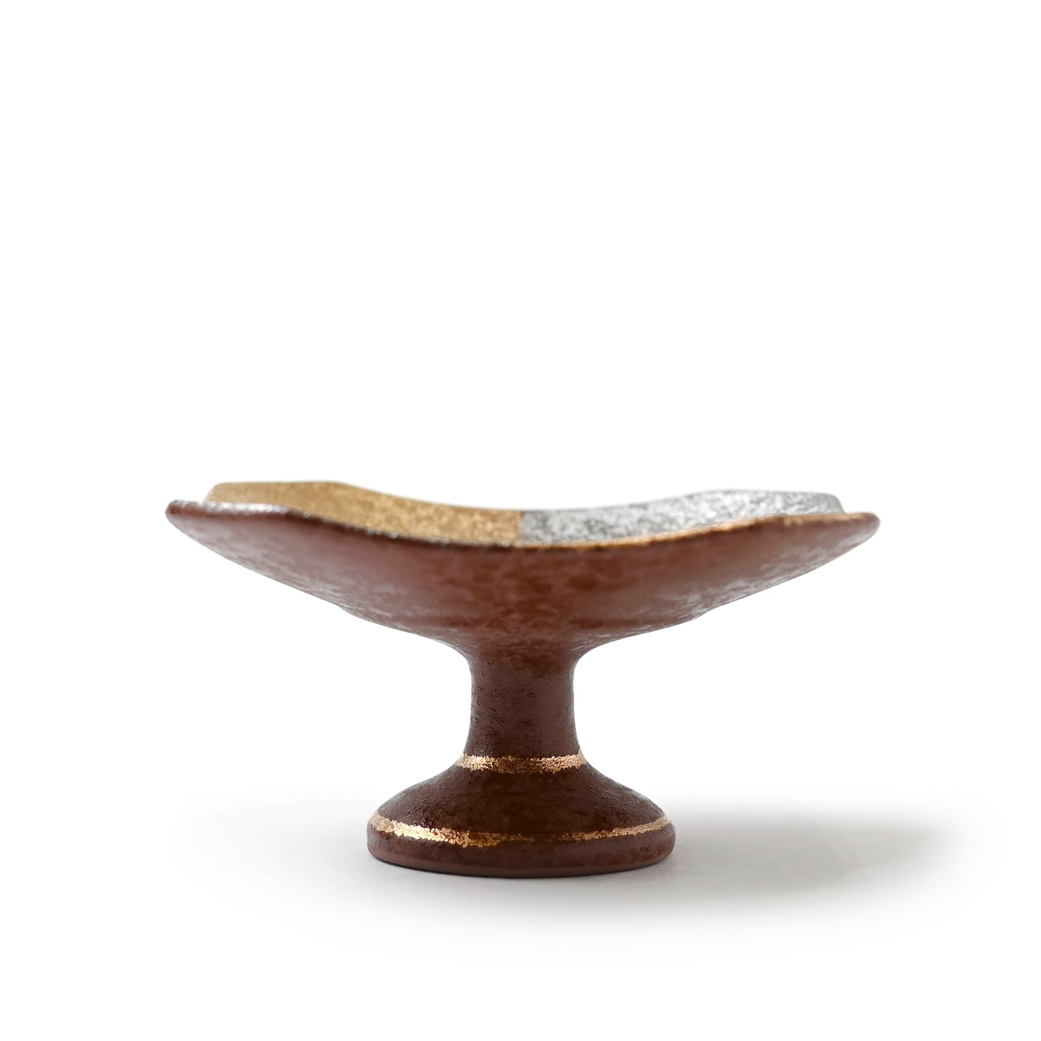 【陶悦窯】南蛮金銀市松 高台珍味