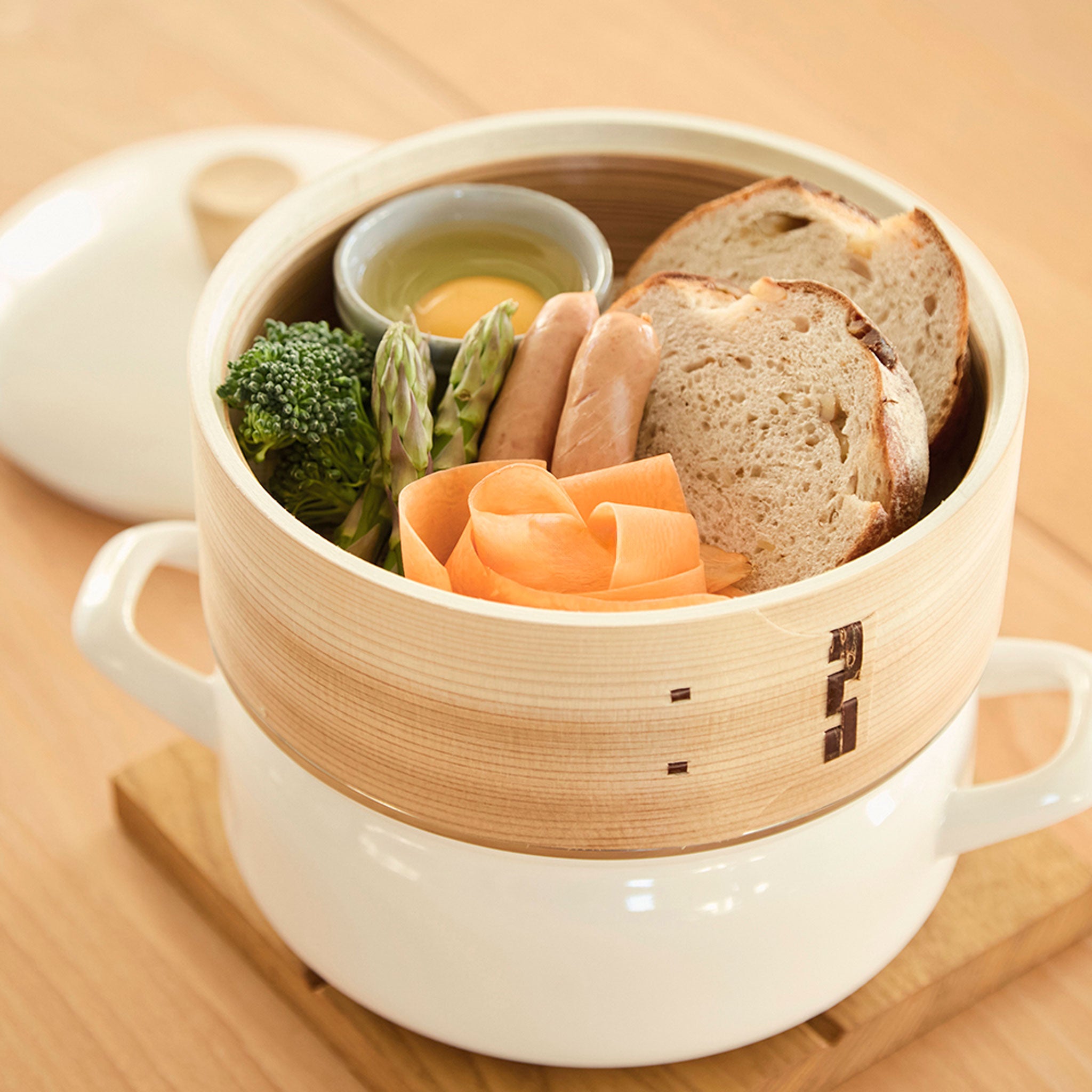 【富士ホーロー】せいろ付きホーロー鍋