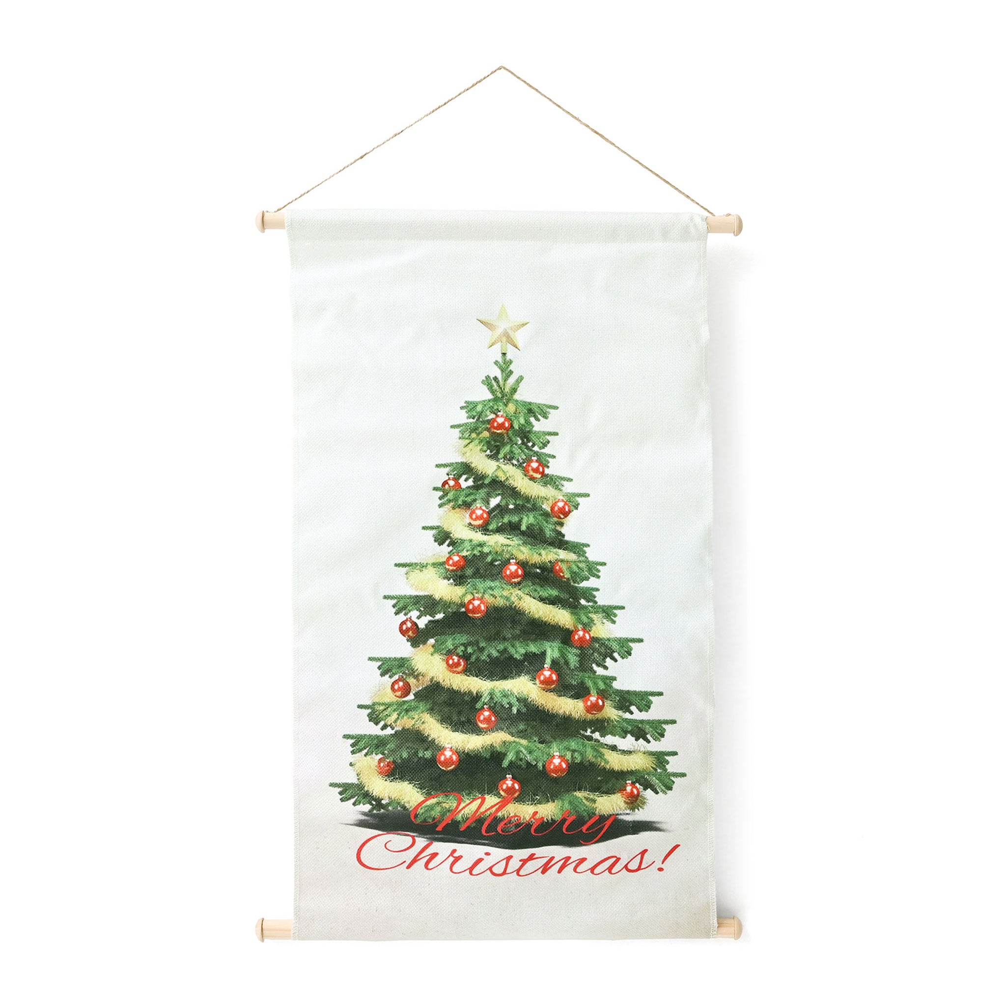 クリスマスツリータペストリーライト付き L