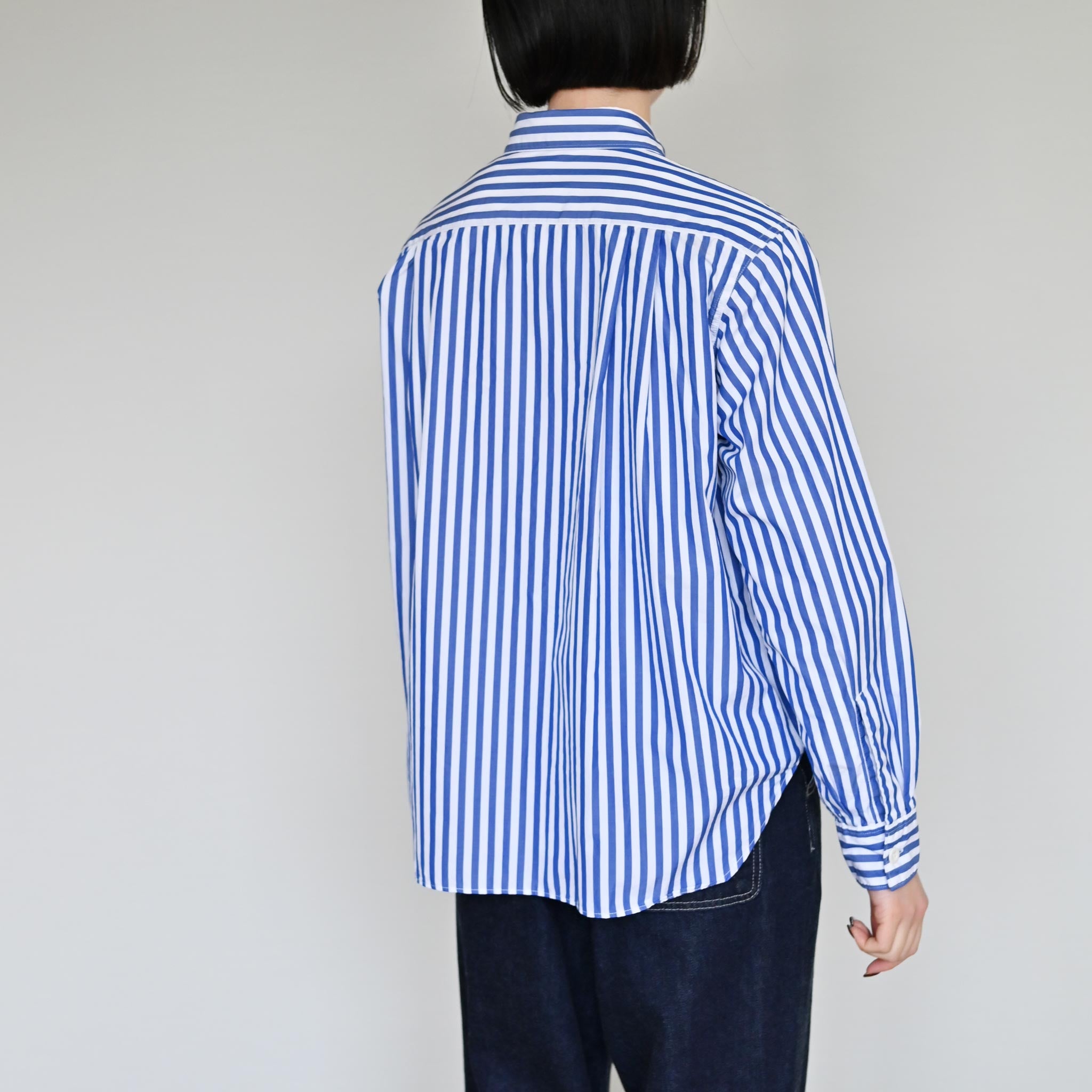 【Vincent et Mireille/ヴァンソン エ ミレイユ】ストライプ×ギンガムチェックブラウス