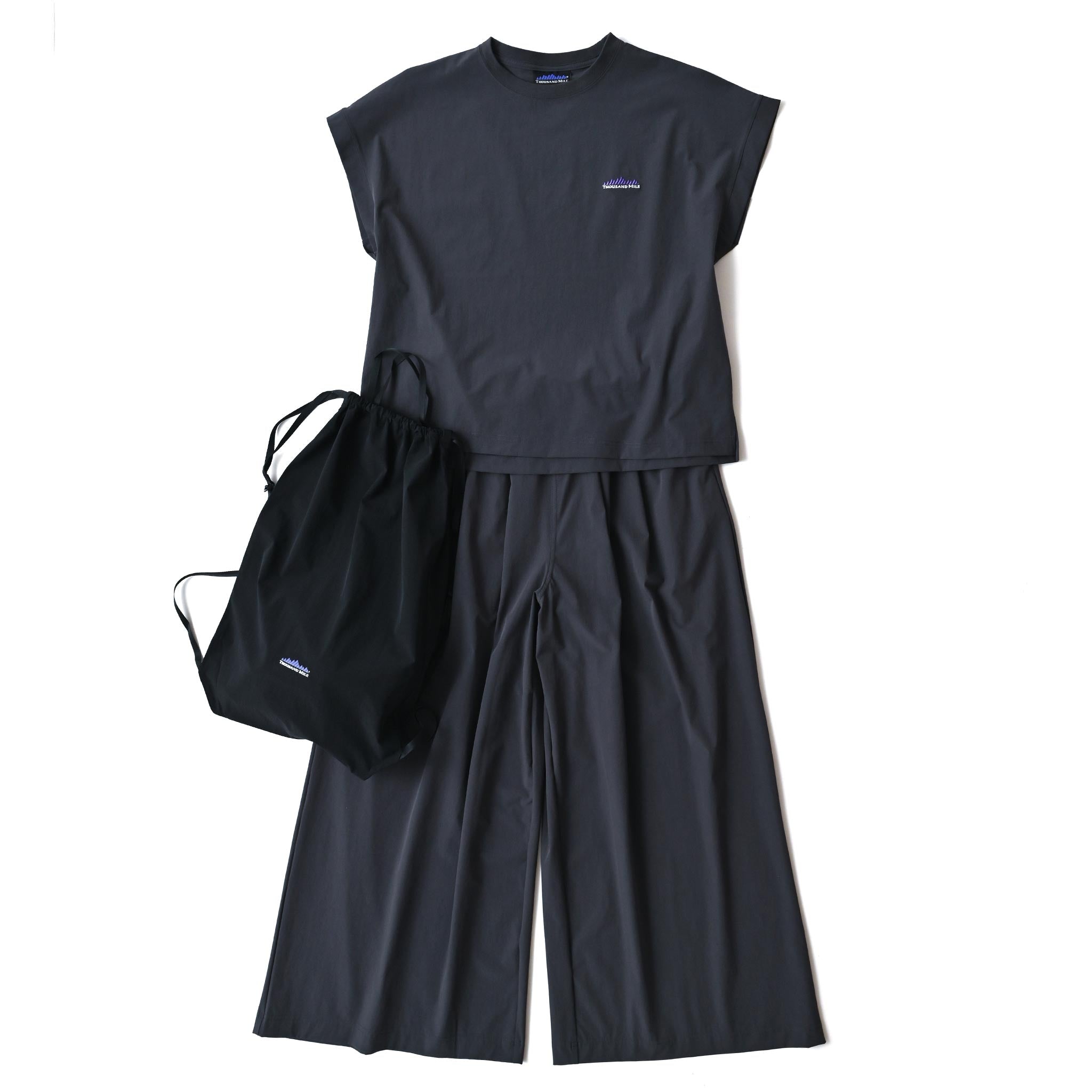 【THOUSAND MILE】フレンチスリーブ&ワイドパンツ(バッグ付き)