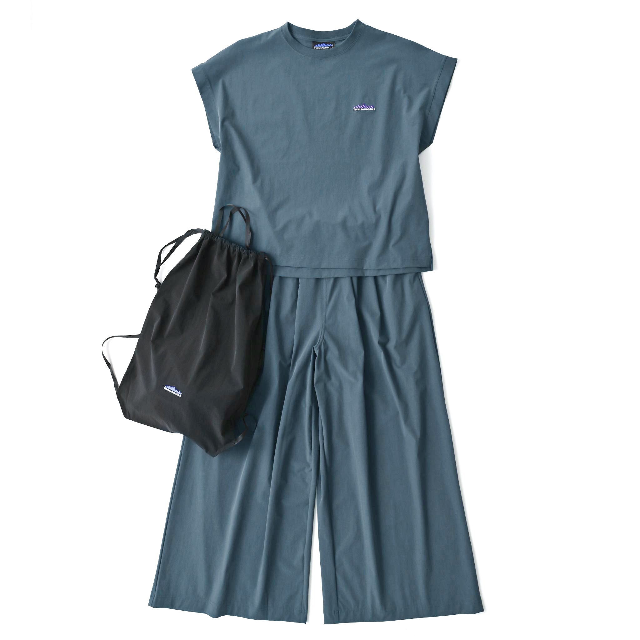 【THOUSAND MILE】フレンチスリーブ&ワイドパンツ(バッグ付き)