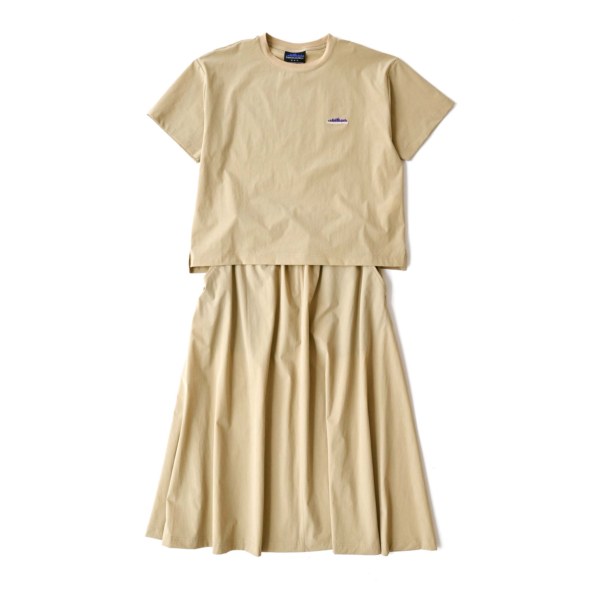 【THOUSAND MILE】ショートスリーブTシャツ&スカート (バッグ付き)