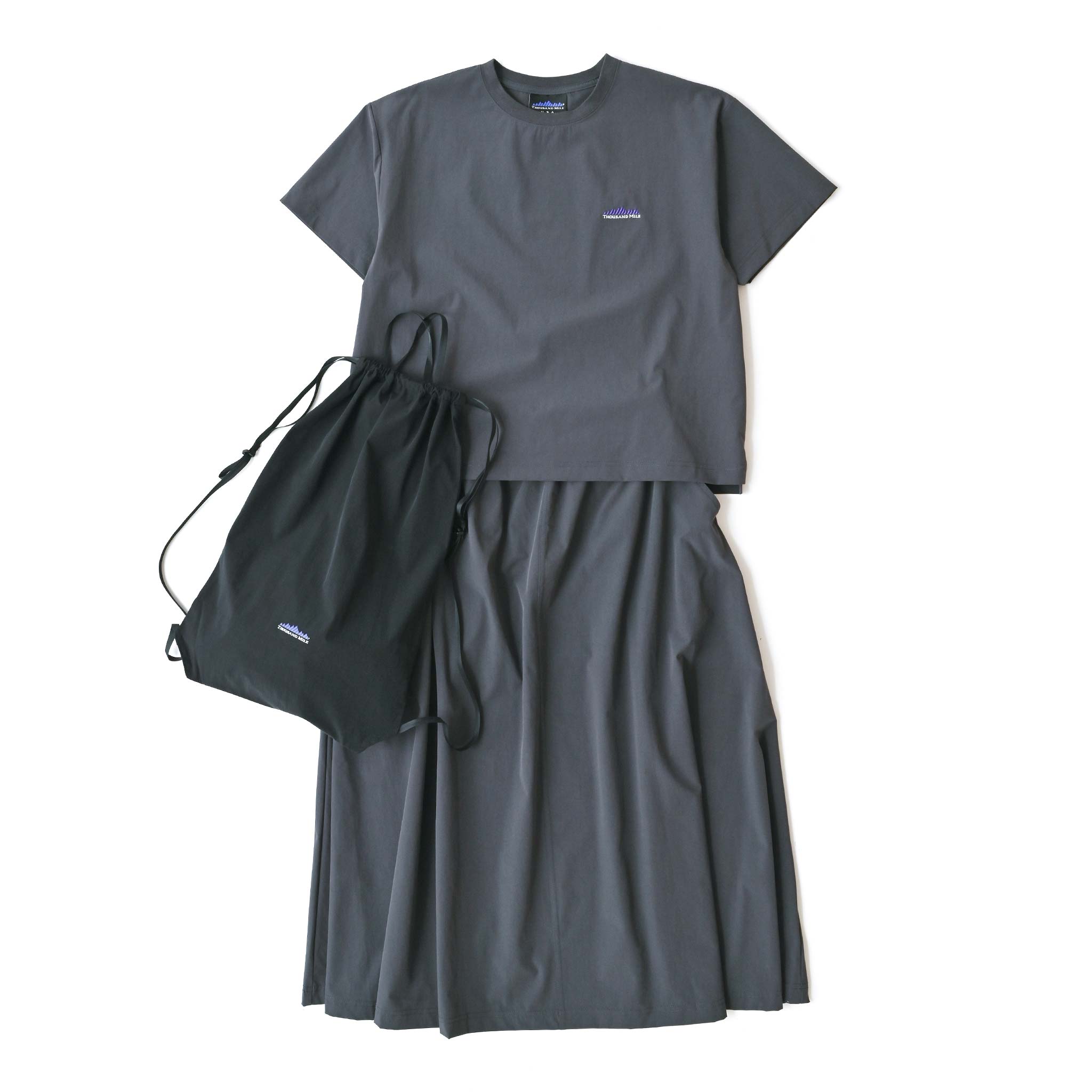 【THOUSAND MILE】ショートスリーブTシャツ&スカート (バッグ付き)
