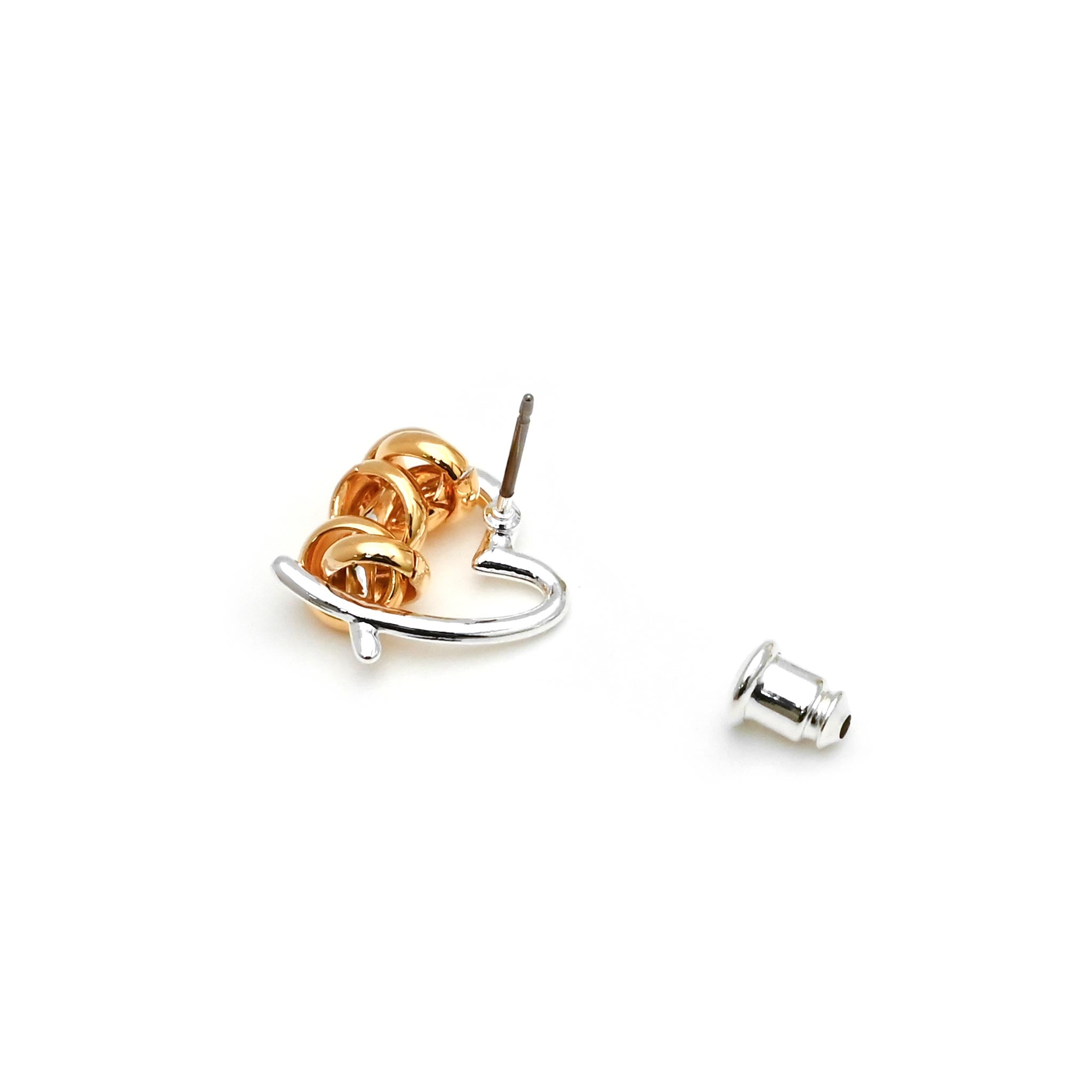 【LAPUIS】LINE HEARTピアス