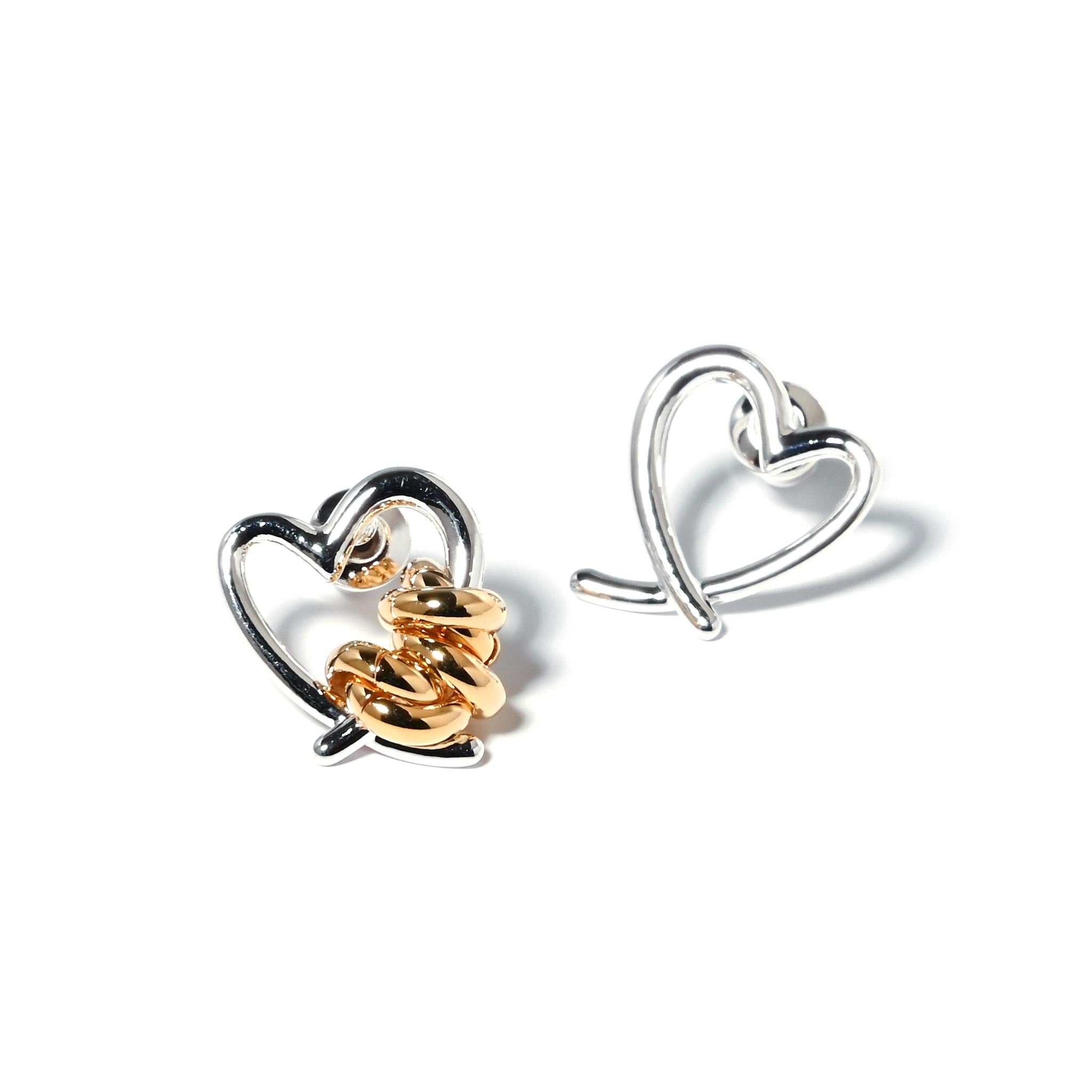 【LAPUIS】LINE HEARTピアス