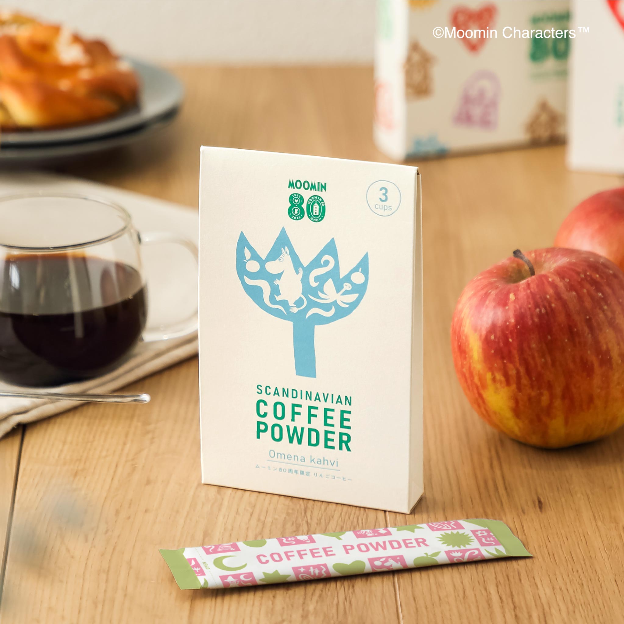 【MOOMIN&TABLE/ムーミン&テーブル】80周年限定 りんごコーヒー 3本入り