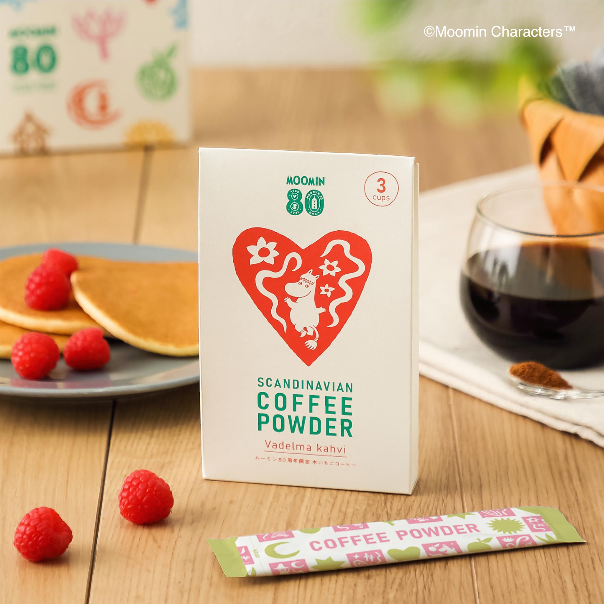 【MOOMIN&TABLE/ムーミン&テーブル】80周年限定 木いちごコーヒー 3本入り