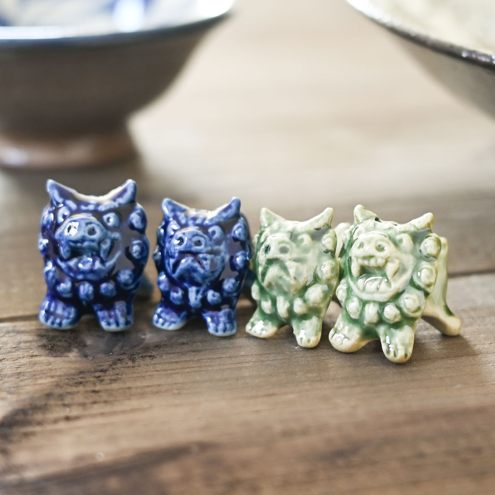 シーサー箸置き 阿(オス)