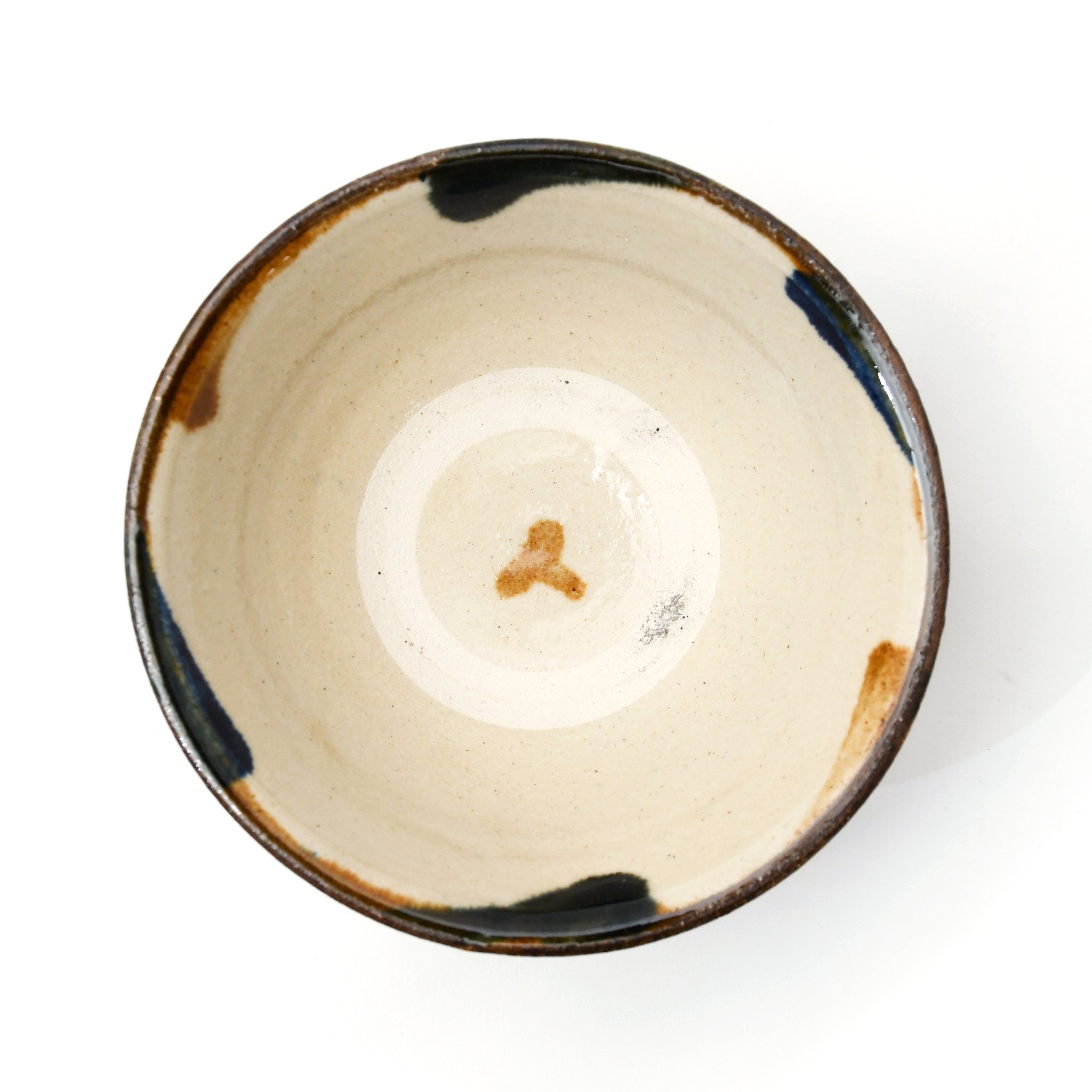 【勝窯】ゴス唐草4寸マカイ重焼