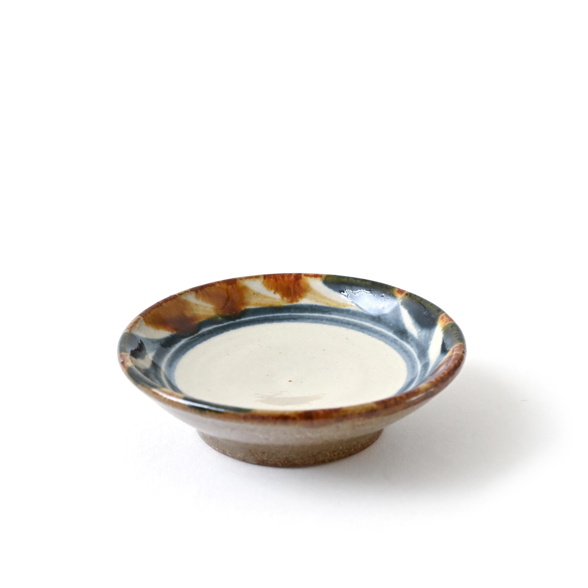 【陶眞窯】ディゴ唐草3寸皿