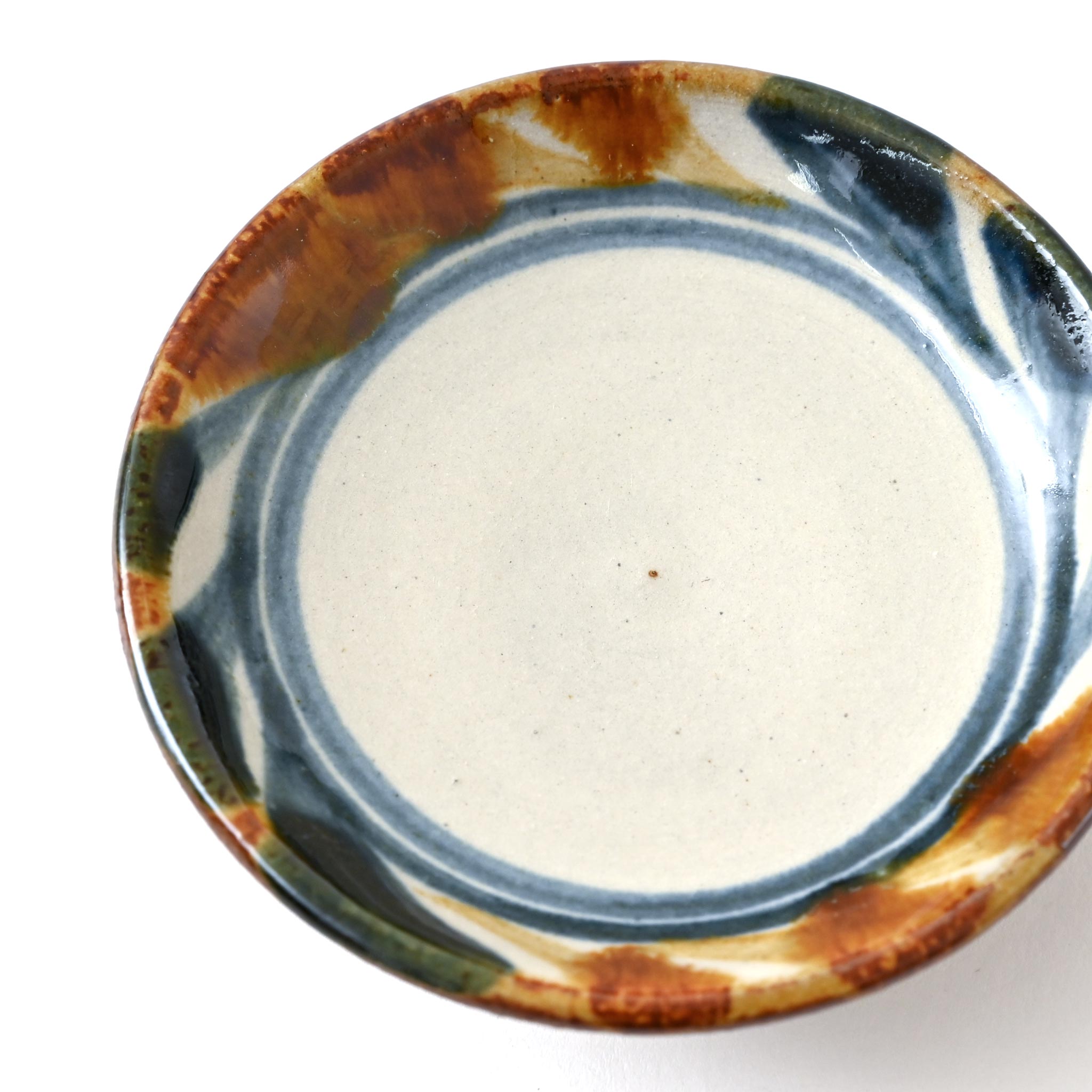 【陶眞窯】ディゴ唐草3寸皿