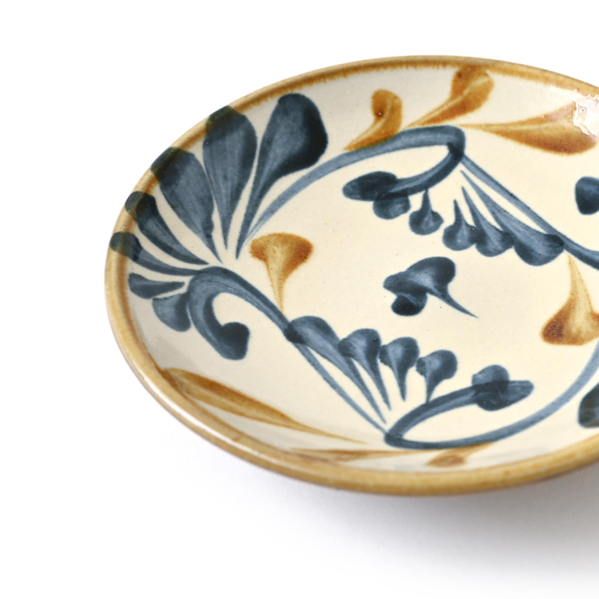 【陶眞窯】呉須唐草5寸皿