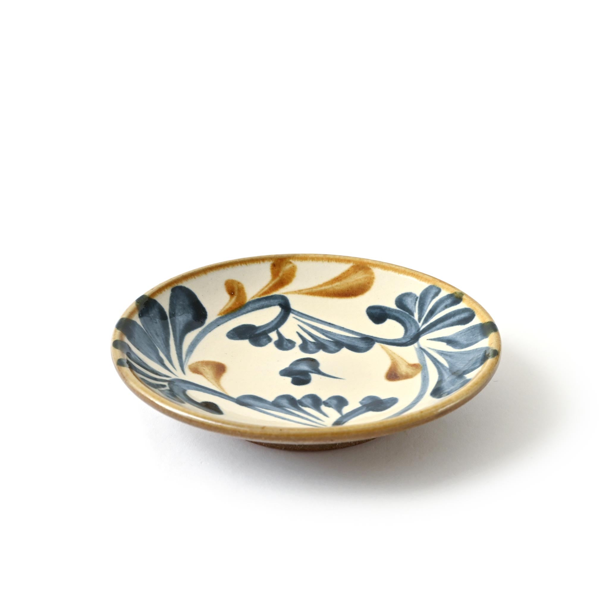 【陶眞窯】呉須唐草5寸皿