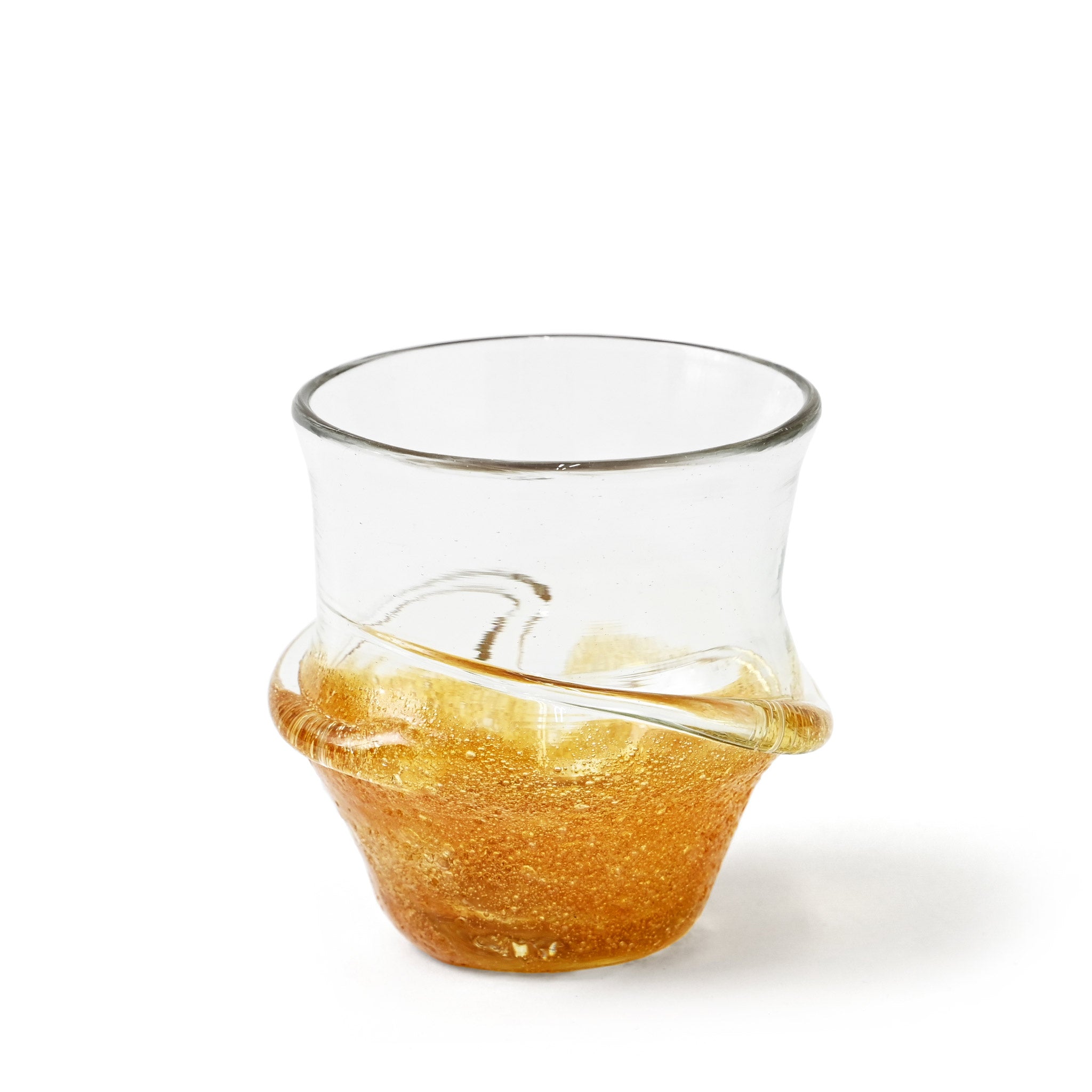 【工房虹】茶泡波巻宙吹グラス