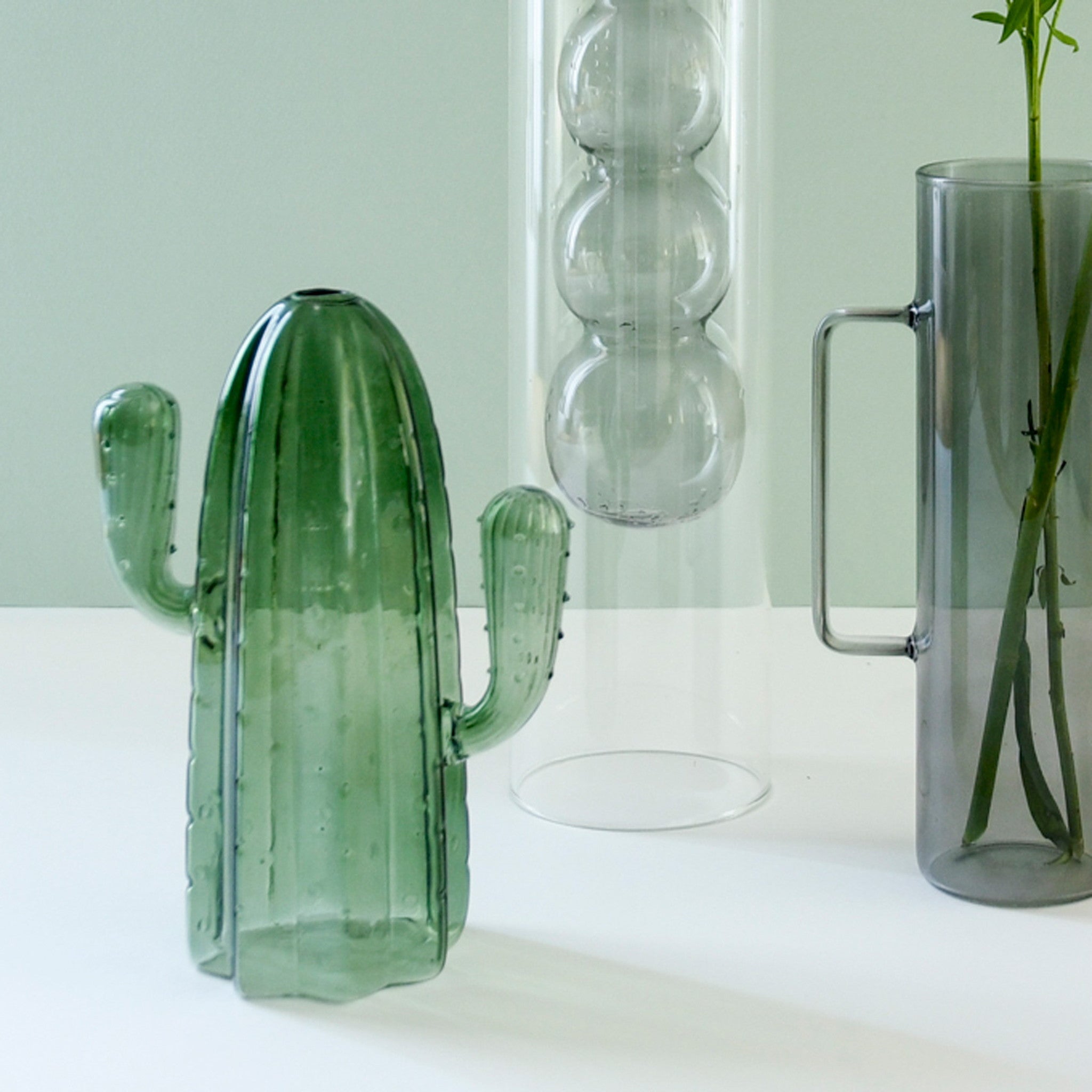 特別価格 サボテンのガラス花瓶 4つ 花瓶・フラワースタンド - foxlaw 
