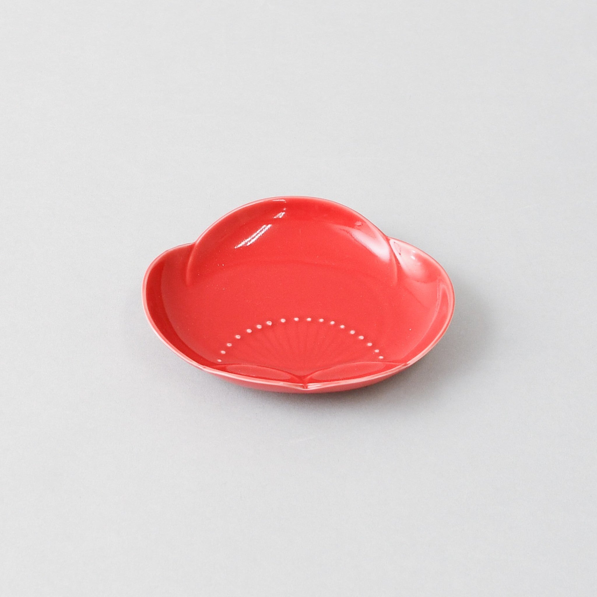 梅型小皿[紅白]