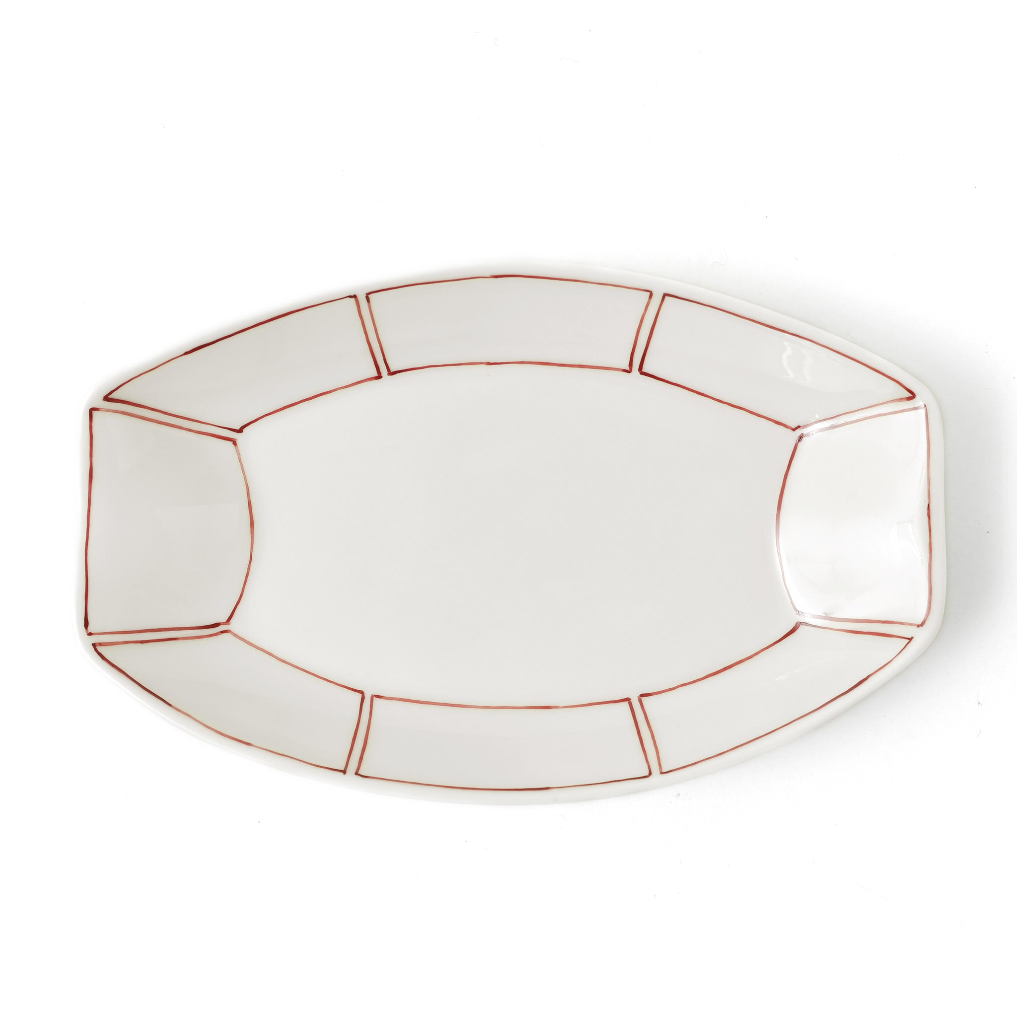 長皿[赤絵模様]