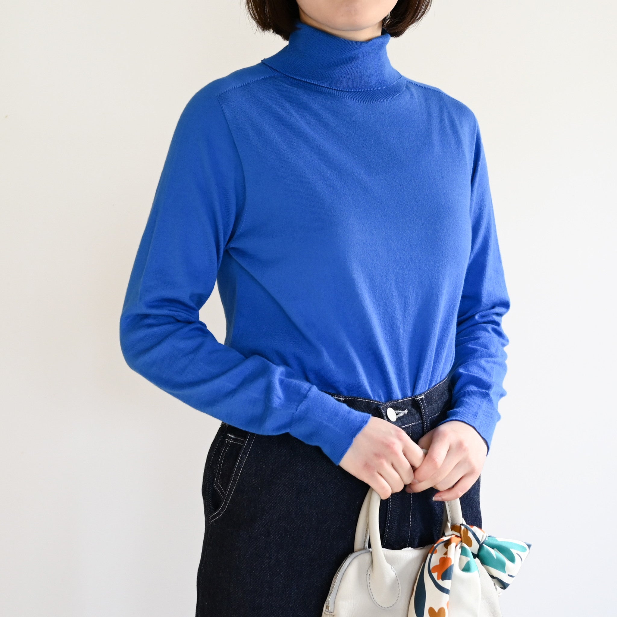 ハイゲージニットタートルネックプルオーバー 長袖